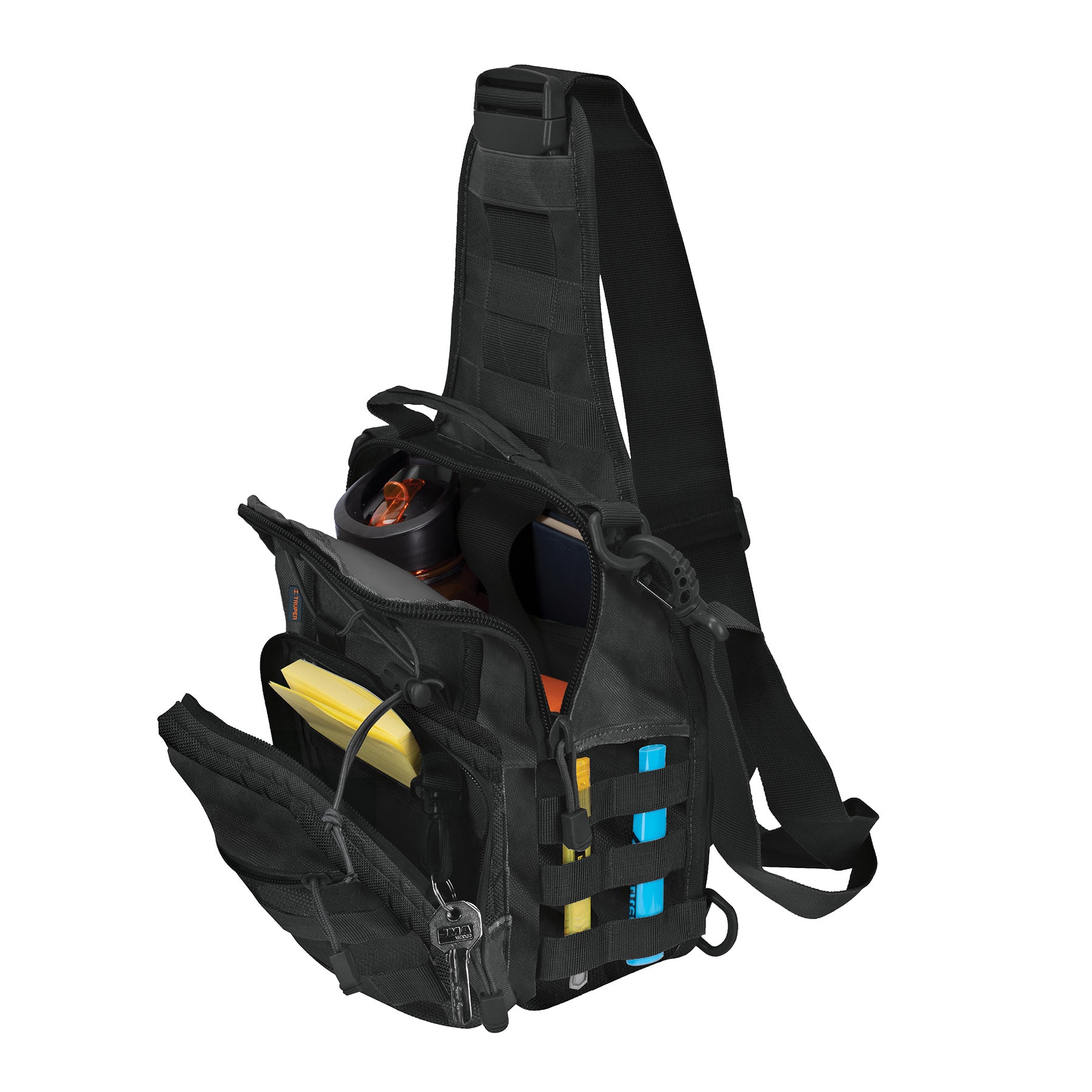 Mochila táctica multiusos negra, TRUPER