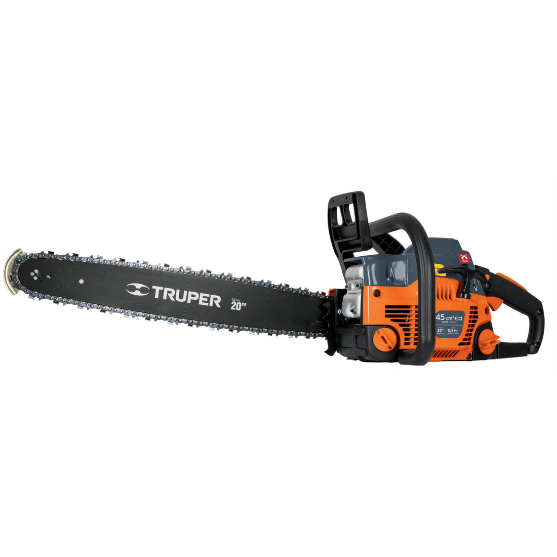 Motosierra 45 cc a gasolina con barra de 20", TRUPER