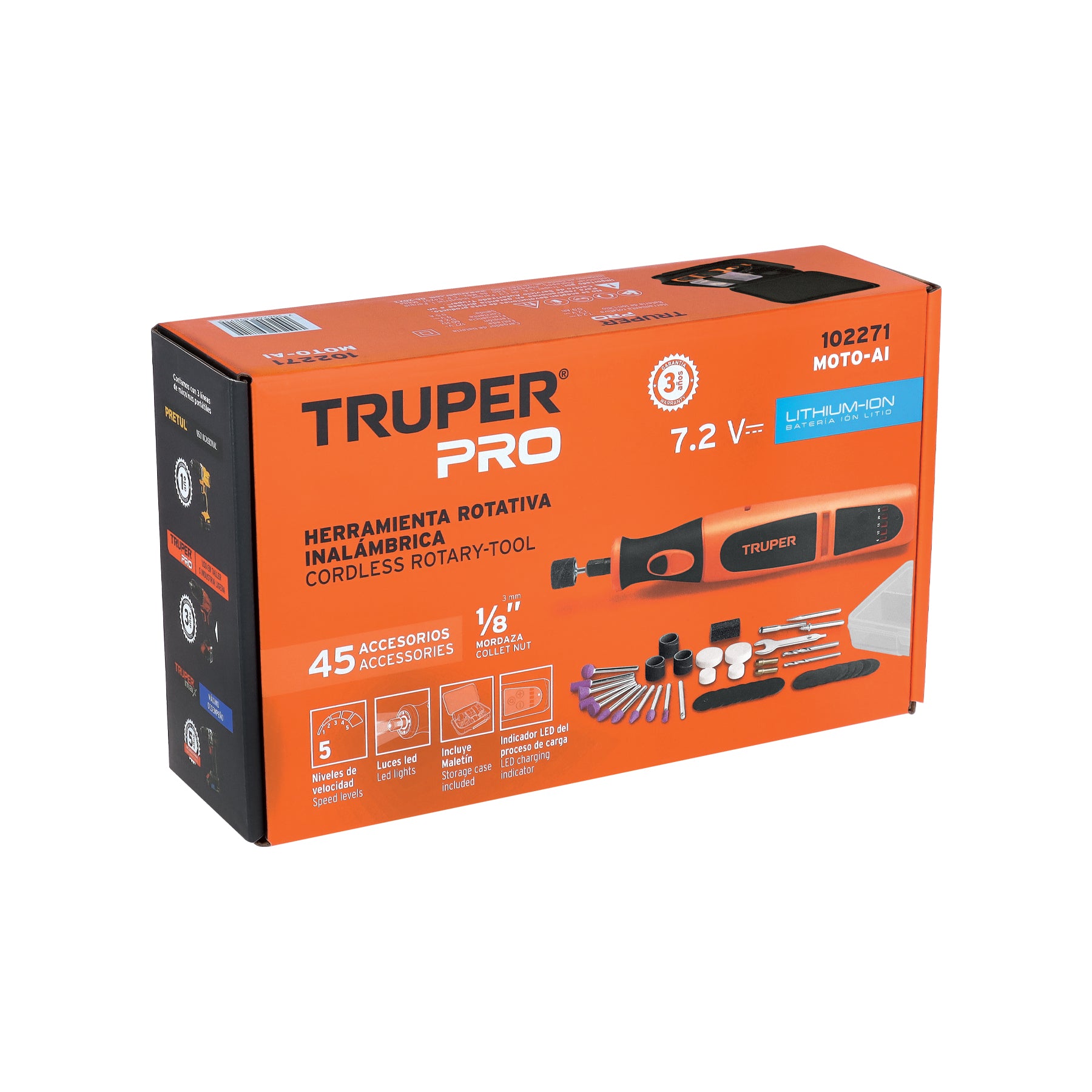 Herramienta rotativa inalámbrica 7.2V, TRUPER PRO