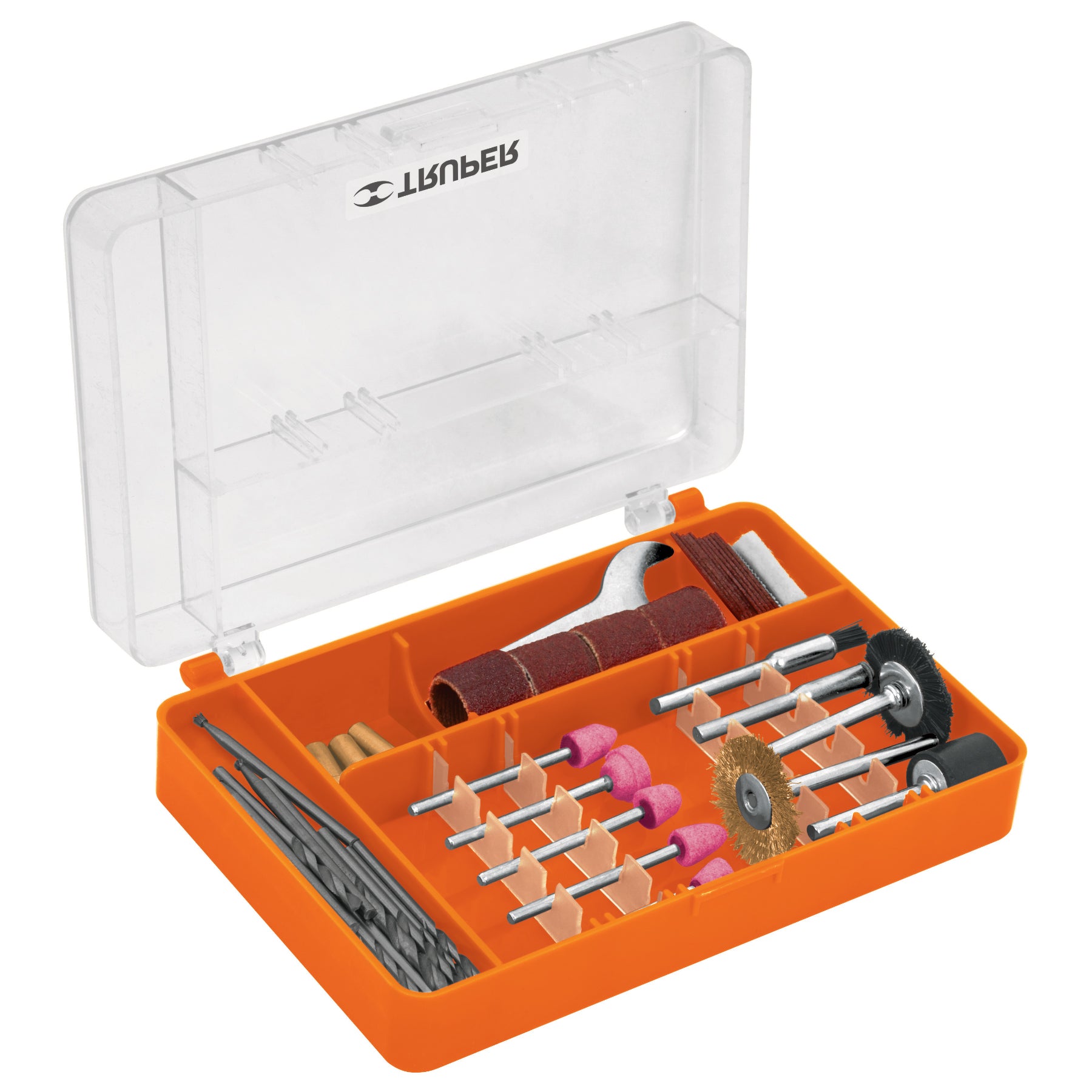 Juego accesorios para herramienta rotativa, 45 pzas, TRUPER