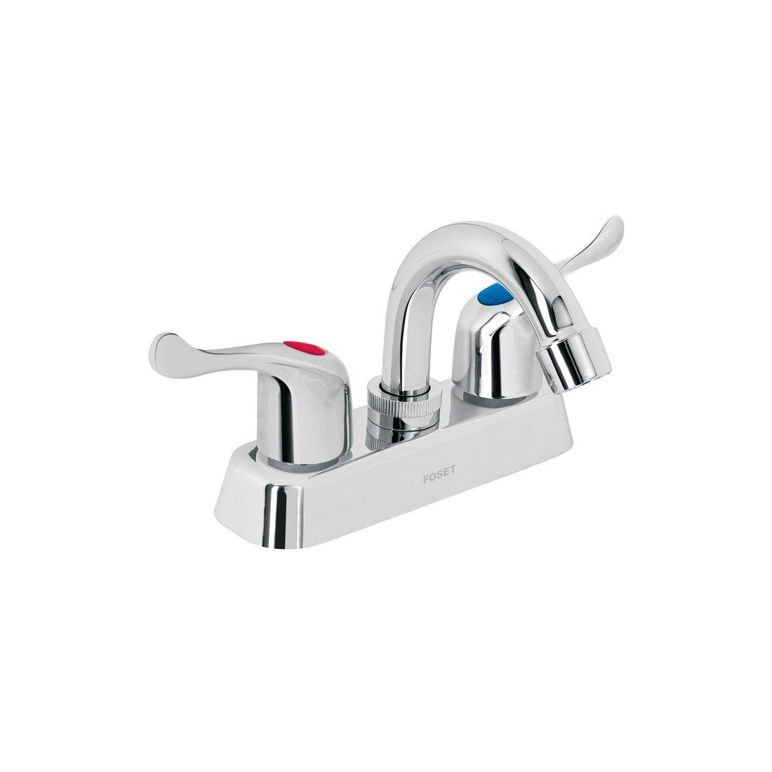 Mezcladora 4" lavabo, ABS, cuello curvo, palanca, BASIC