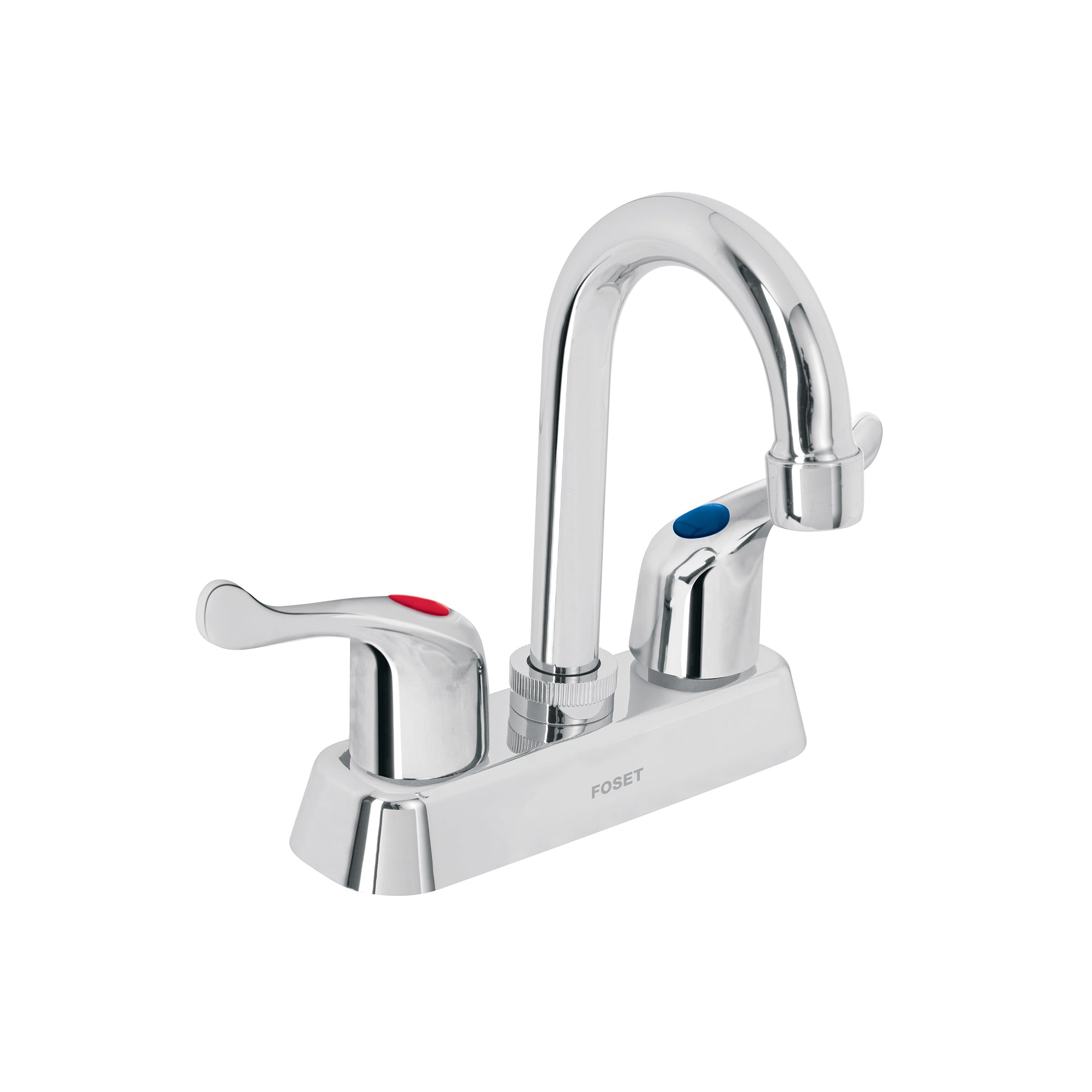 Mezcladora 4" lavabo, ABS, cuello bar, palanca, BASIC