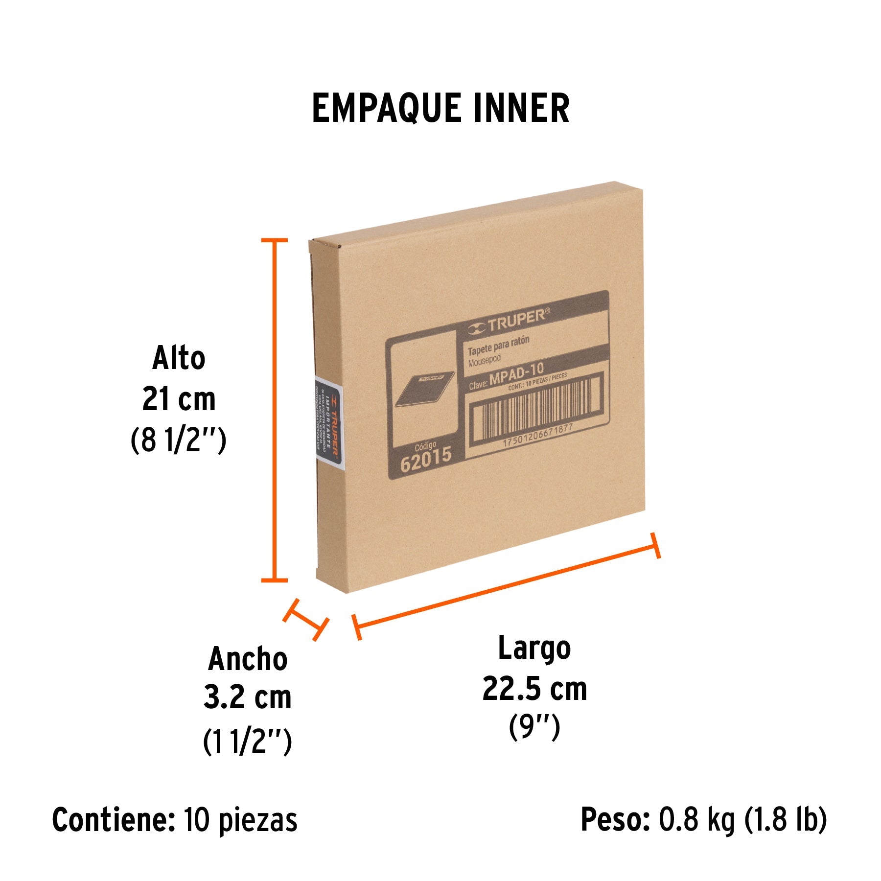 Mouse pad, TRUPER - Empaque