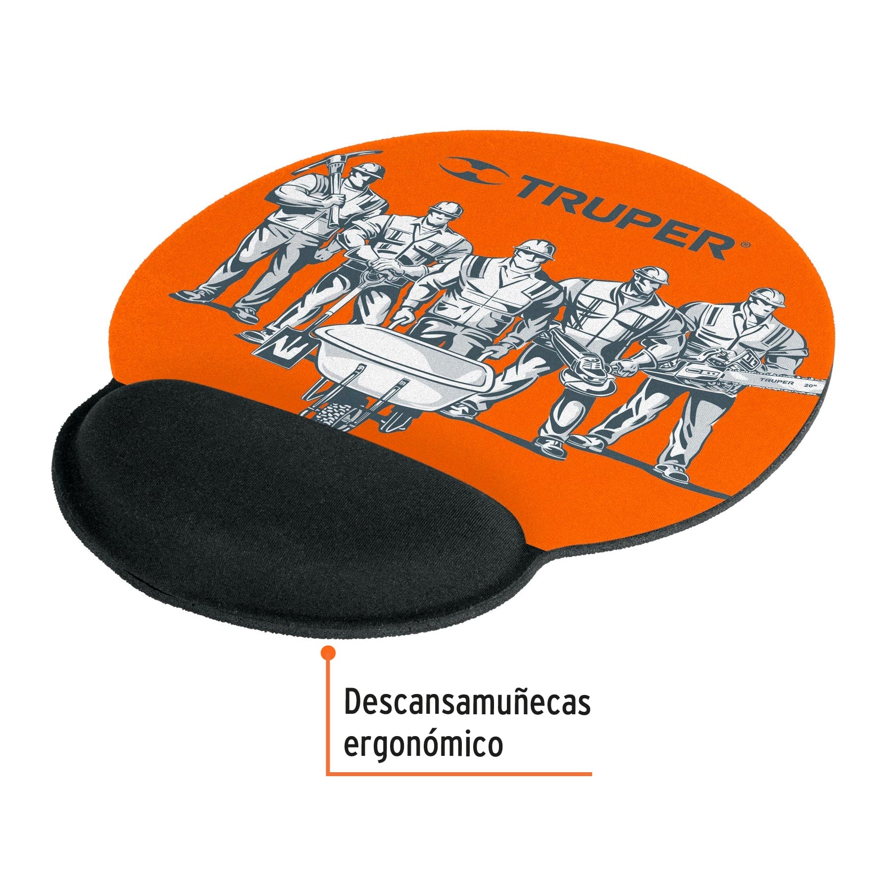 Mouse pad ergonómico de gel, TRUPER