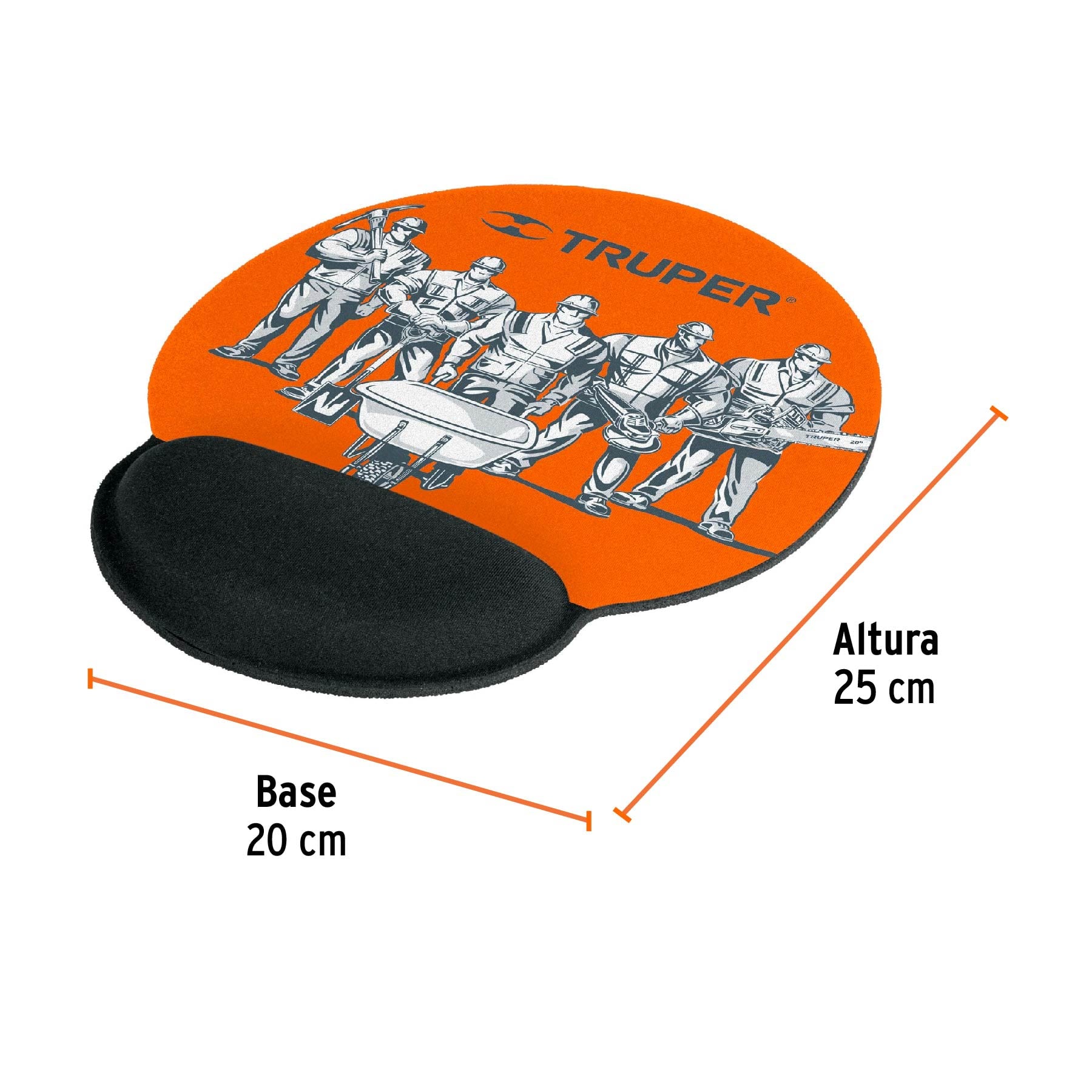 Mouse pad ergonómico de gel, TRUPER