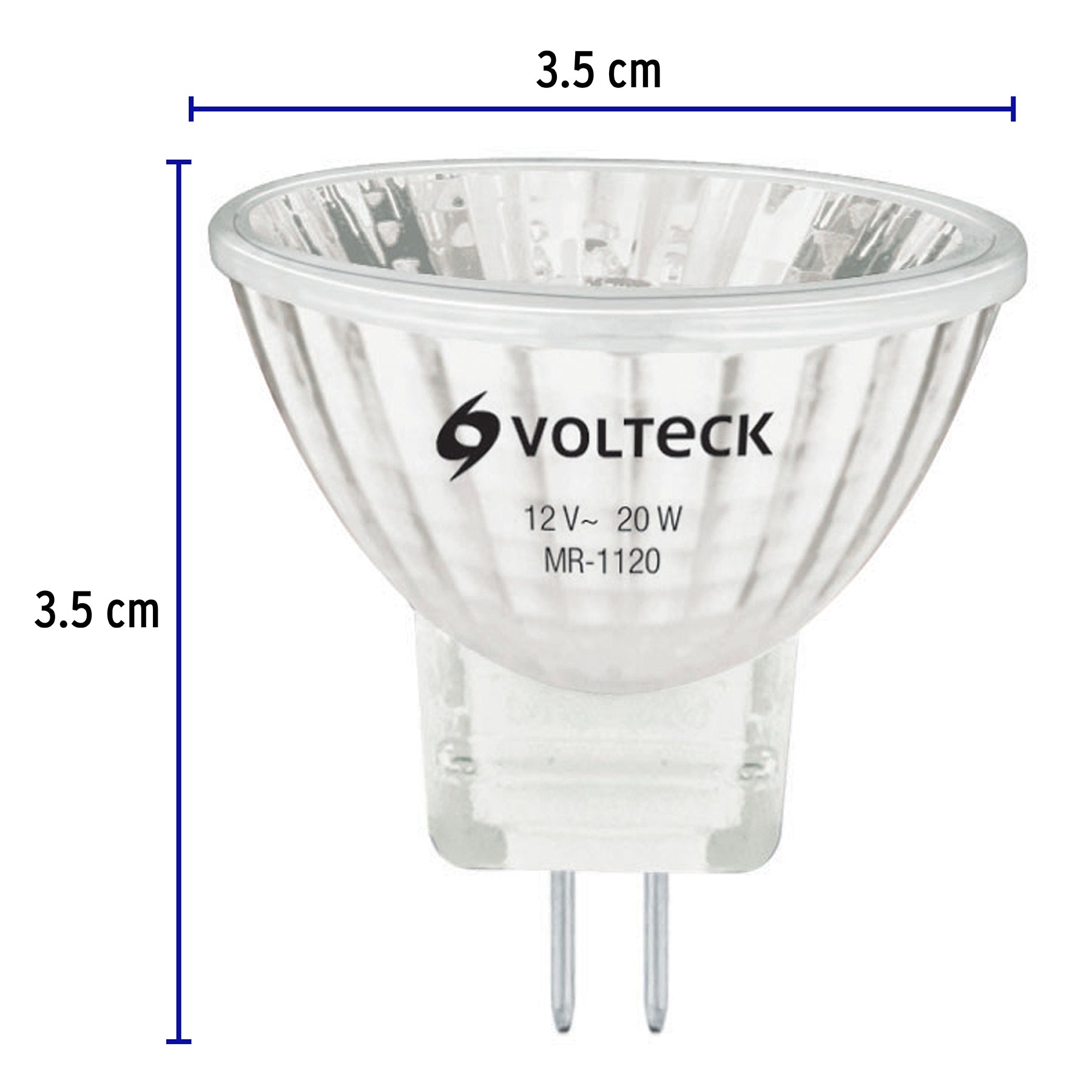 Lámpara de halógeno 20 W tipo MR11 en caja, VOLTECK