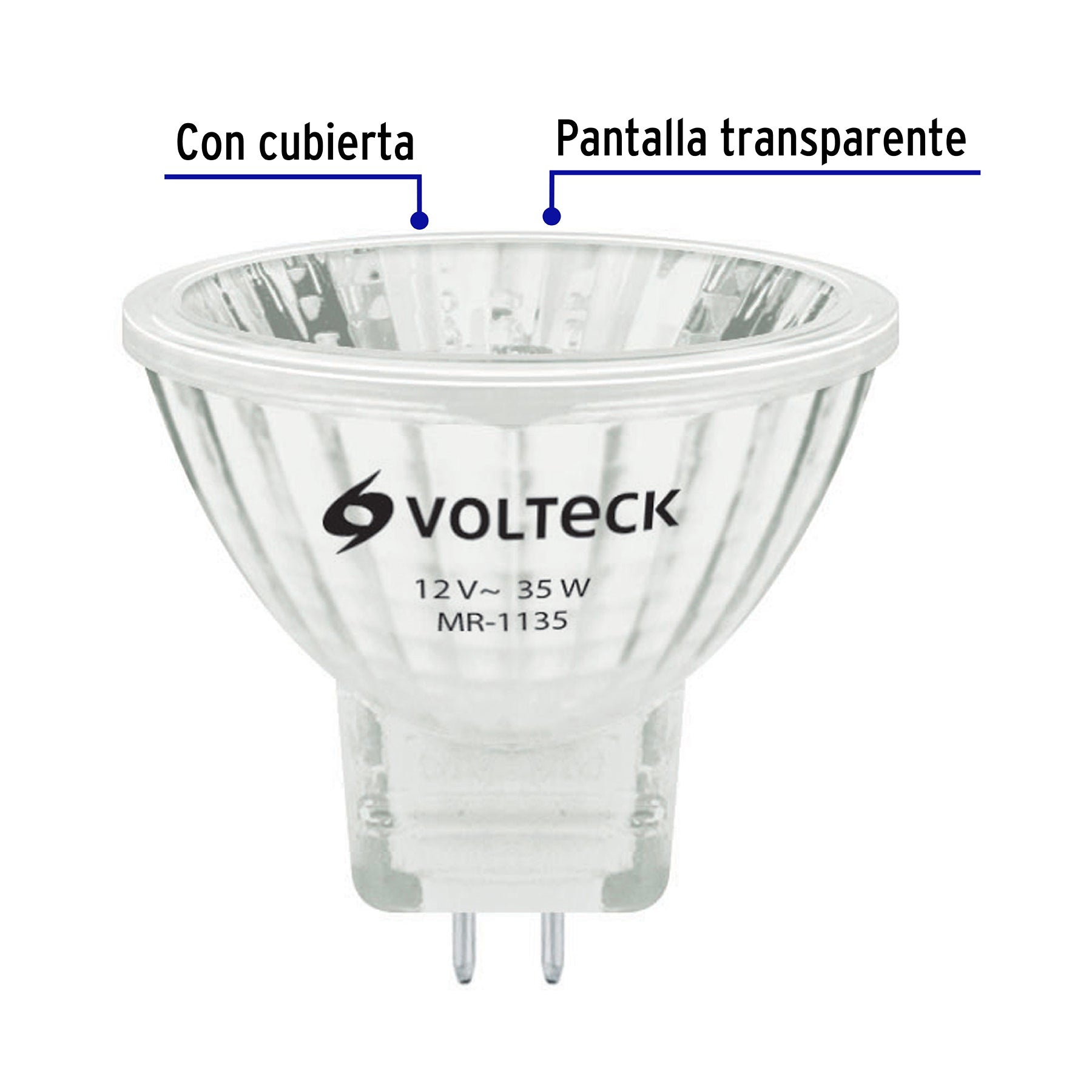 Lámpara de halógeno 35 W tipo MR11 en caja, VOLTECK