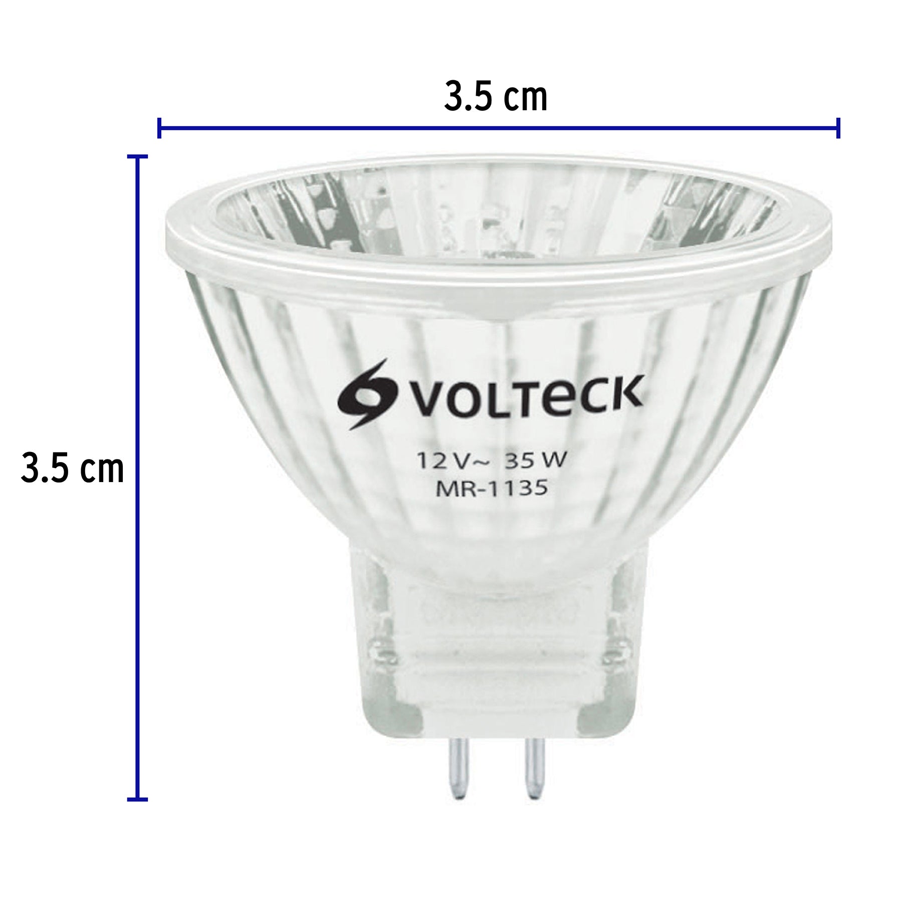 Lámpara de halógeno 35 W tipo MR11 en caja, VOLTECK