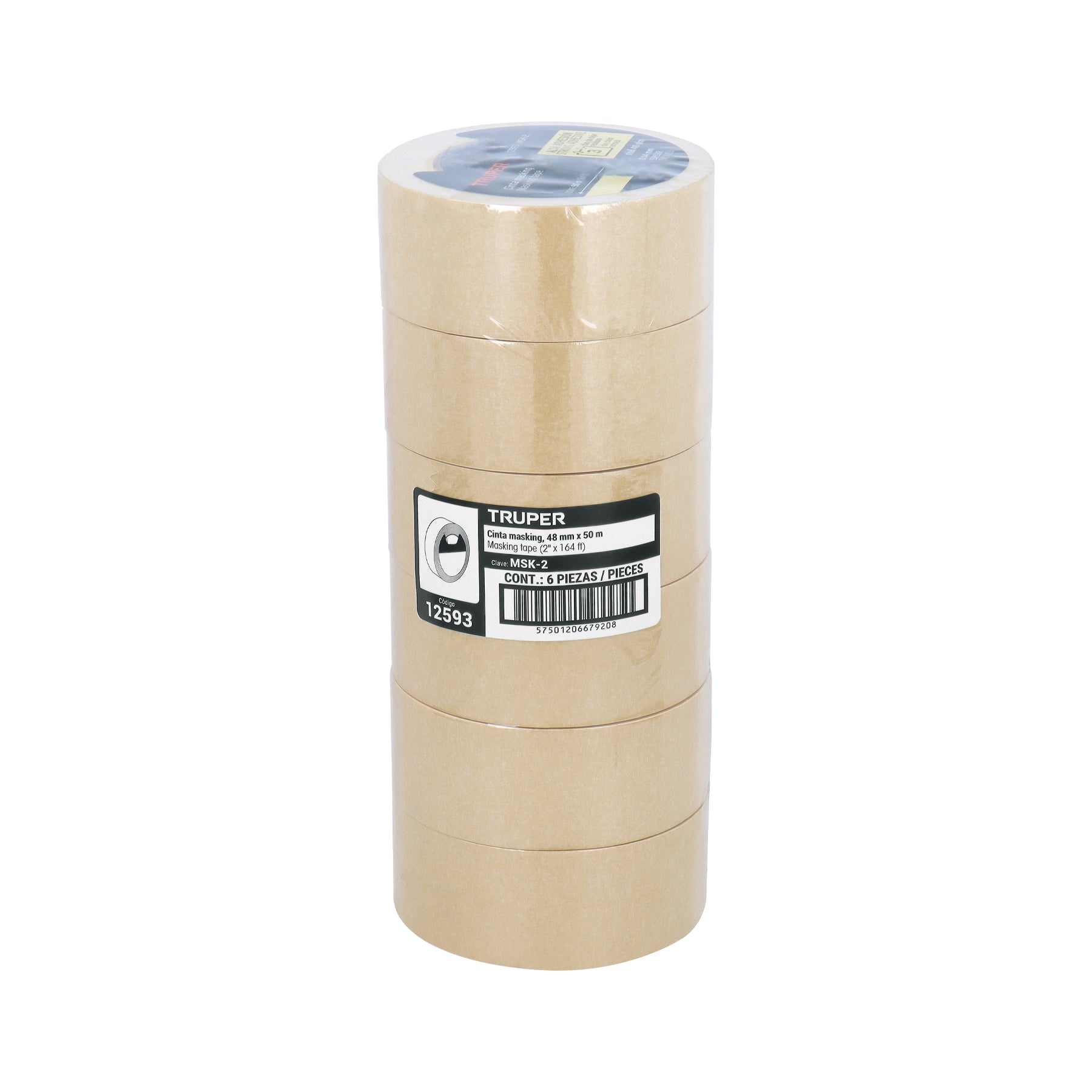 Cinta masking tape de 2" x 50 m, TRUPER
