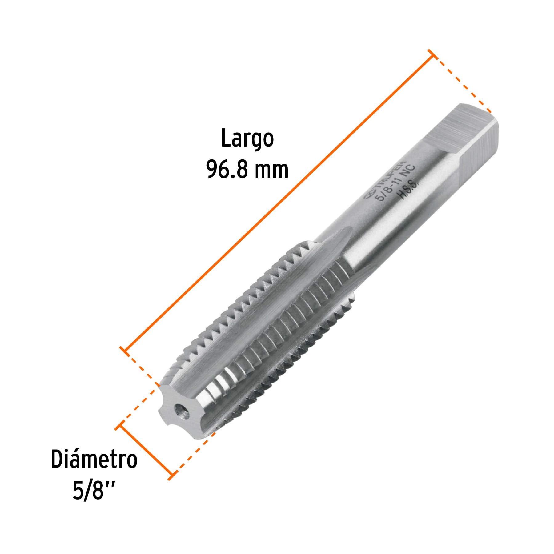 Machuelo semicónico 5/8"x11 UNC, estuche individual, TRUPER