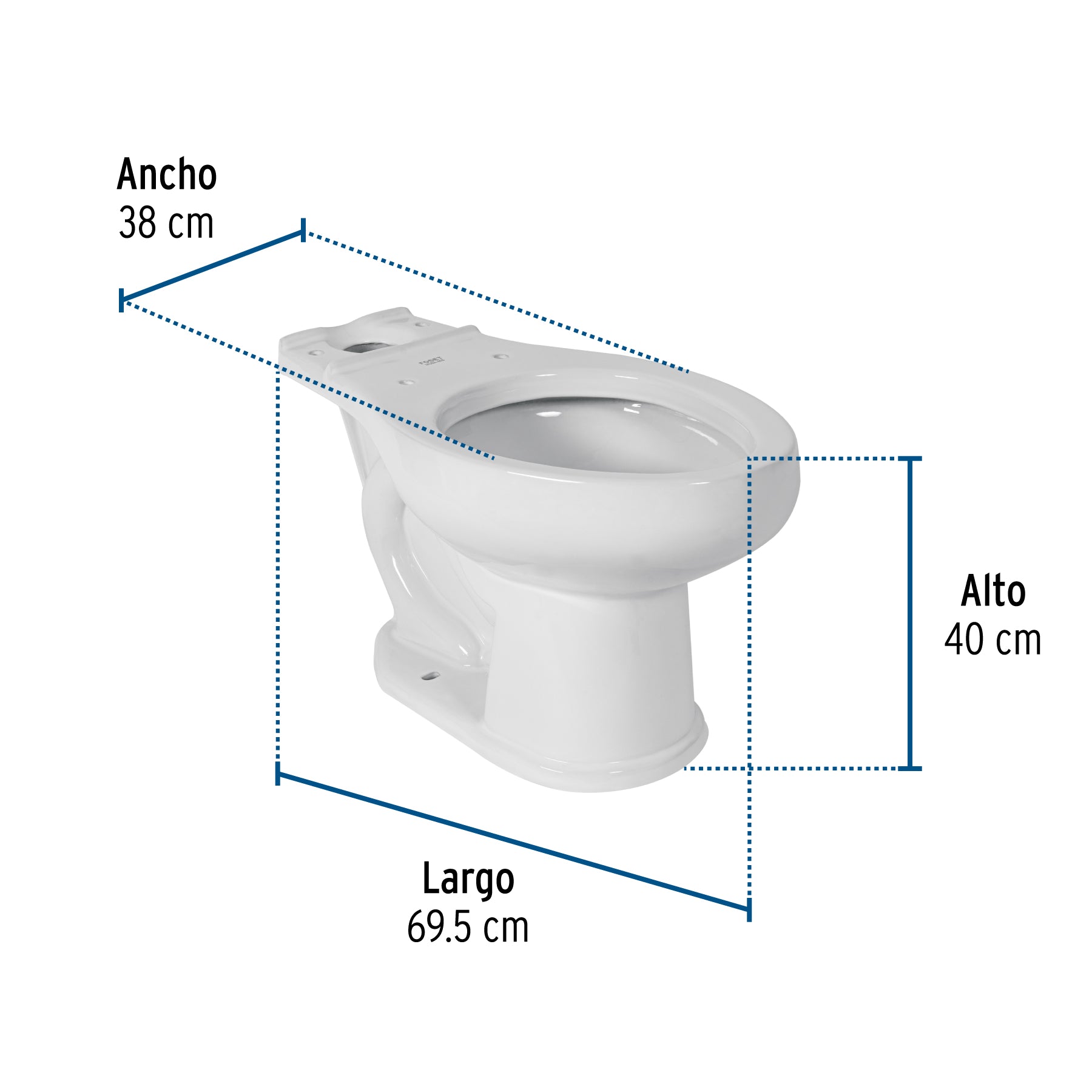 Taza alargada de porcelana, blanco, FOSET