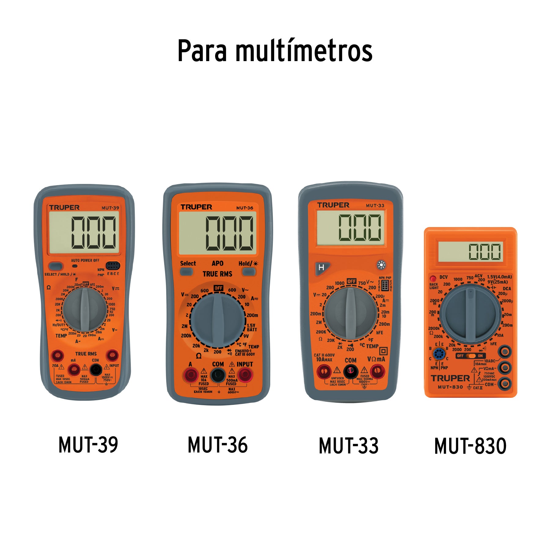 Juego de cables de prueba para multímetro, TRUPER
