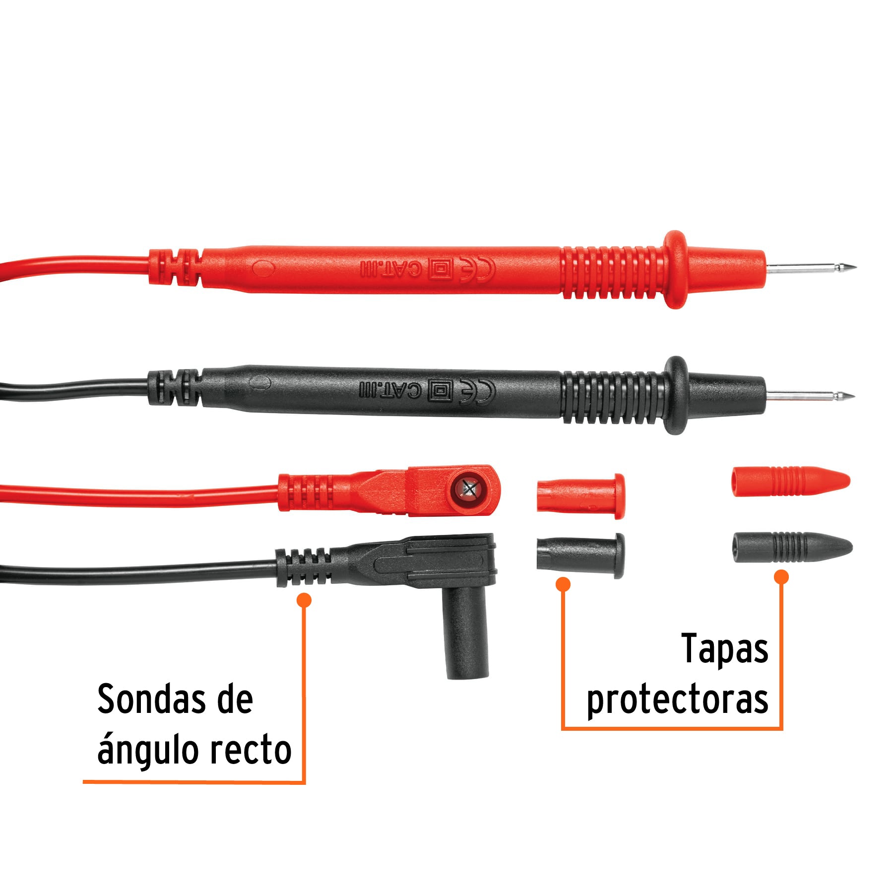Juego de cables de prueba para multímetro, TRUPER