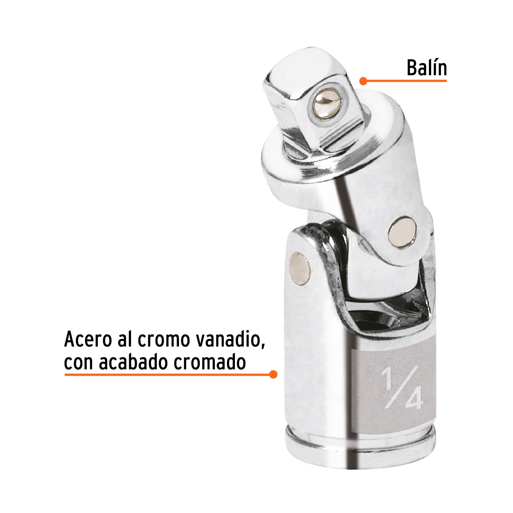 Nudo universal para dados con cuadro de 1/4", TRUPER