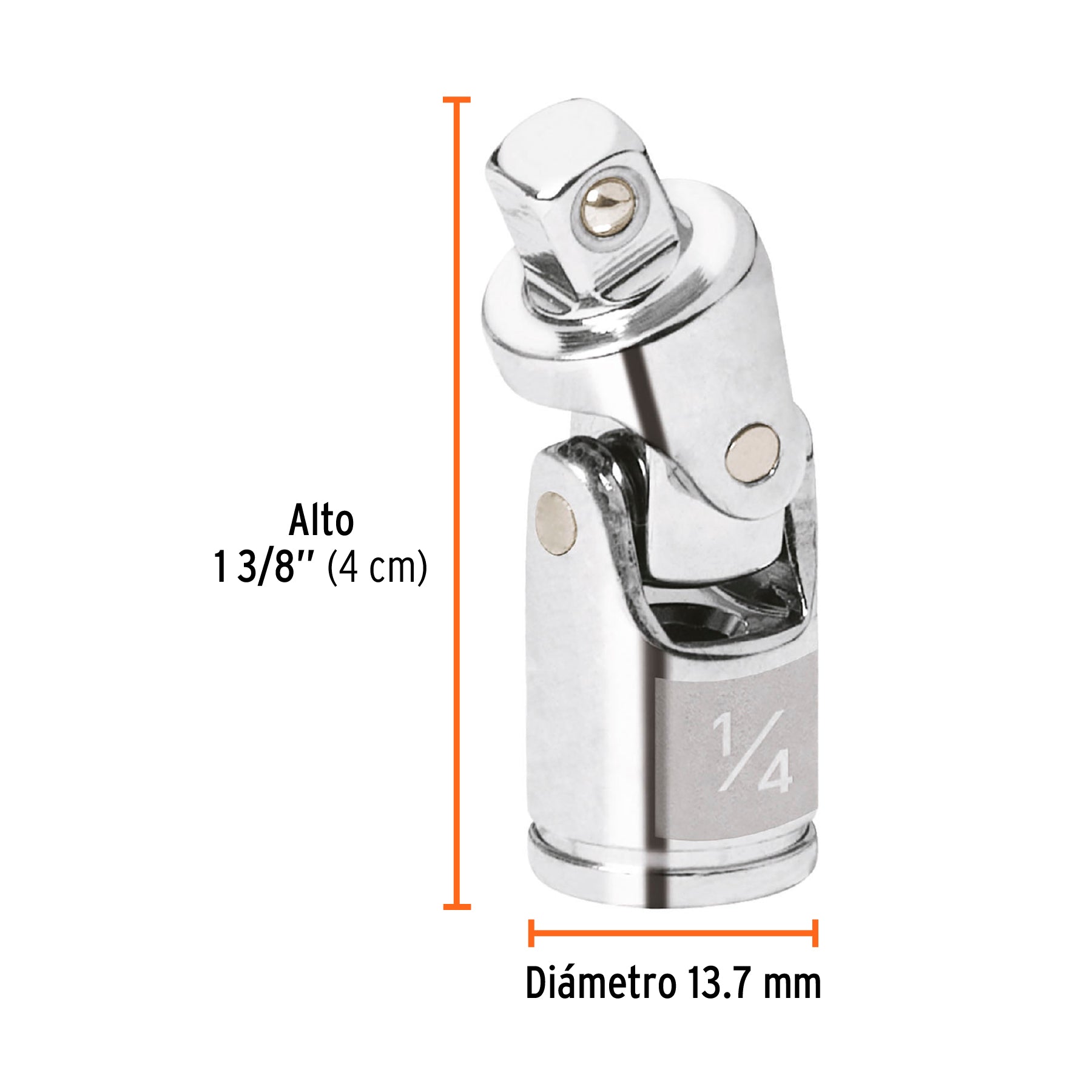 Nudo universal para dados con cuadro de 1/4", TRUPER