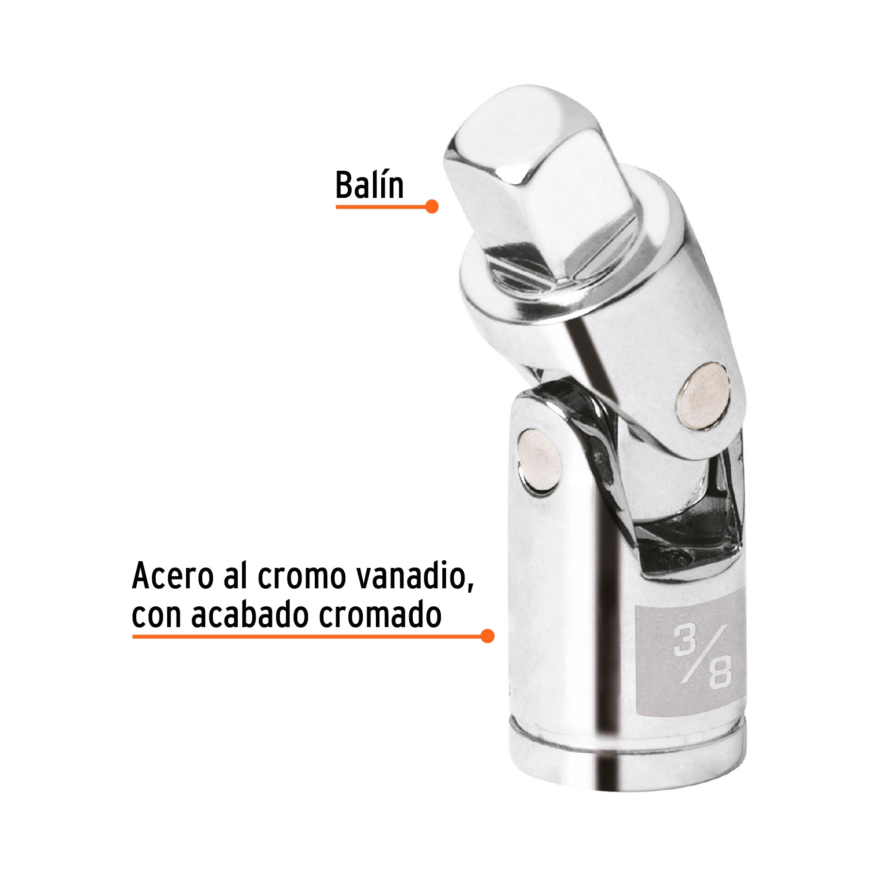 Nudo universal para dados con cuadro de 3/8", TRUPER