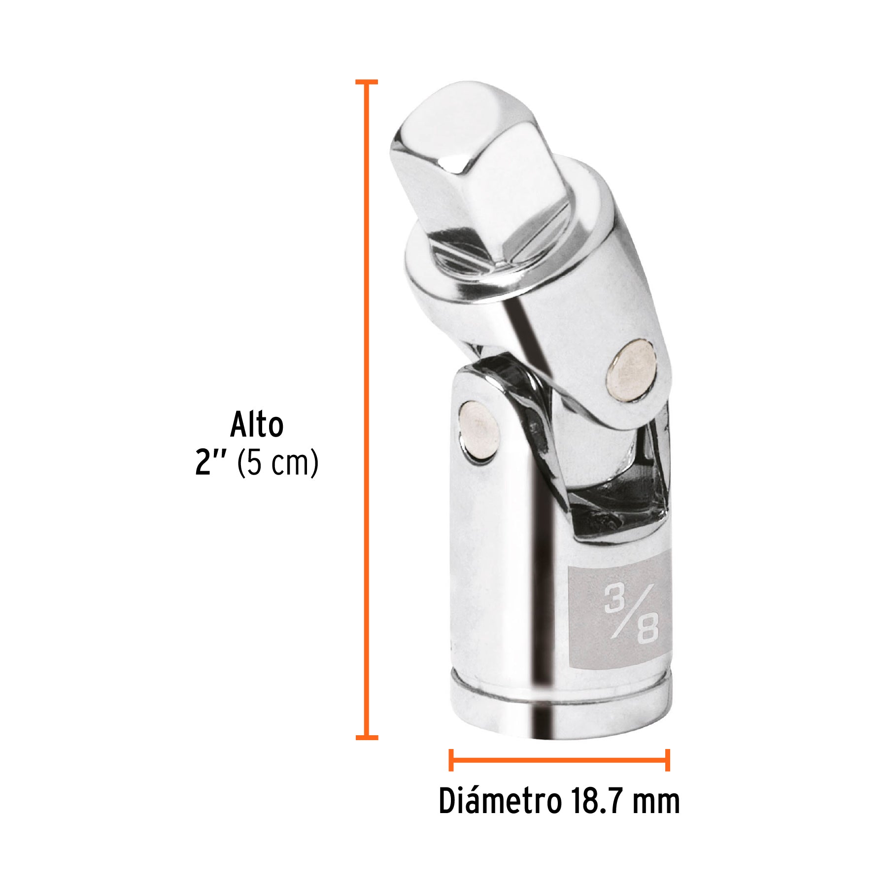 Nudo universal para dados con cuadro de 3/8", TRUPER