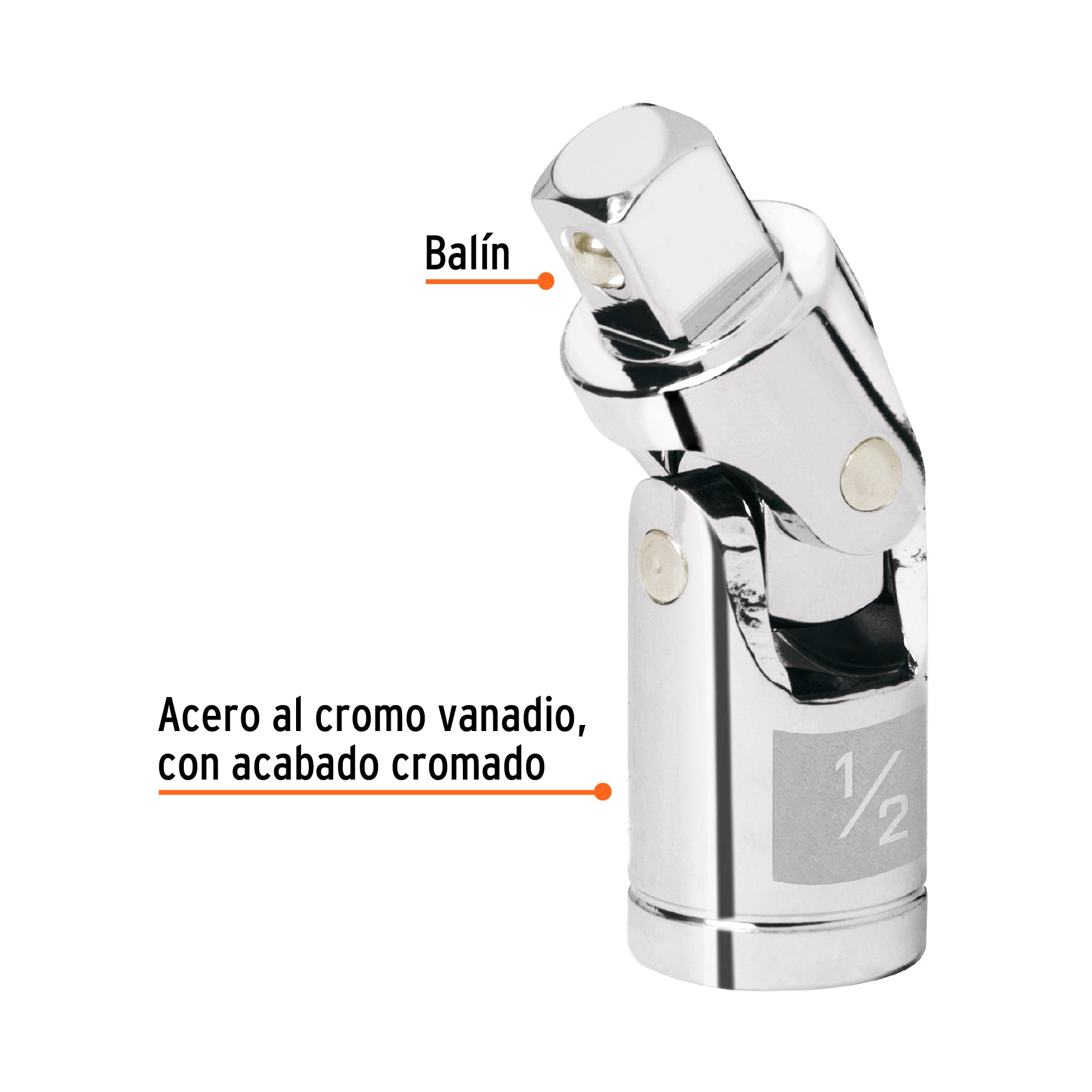 Nudo universal para dados con cuadro de 1/2", TRUPER