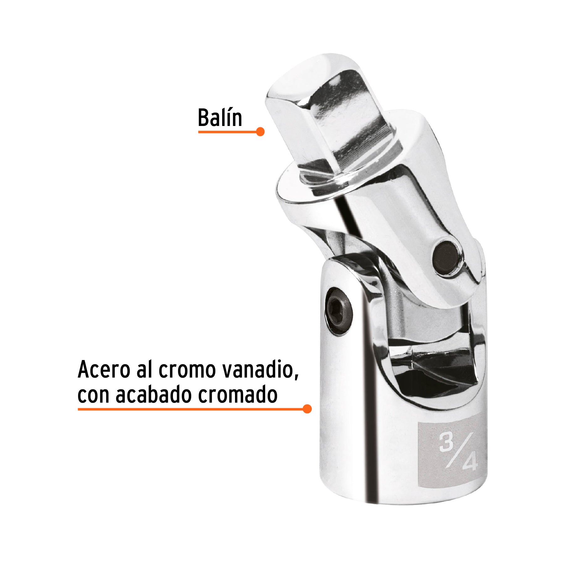 Nudo universal para dados con cuadro de 3/4", TRUPER