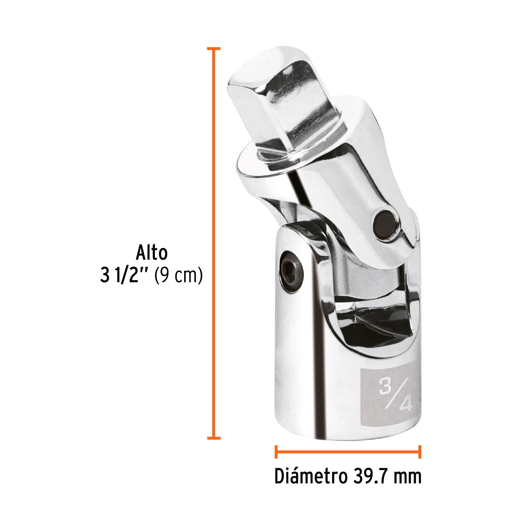 Nudo universal para dados con cuadro de 3/4", TRUPER