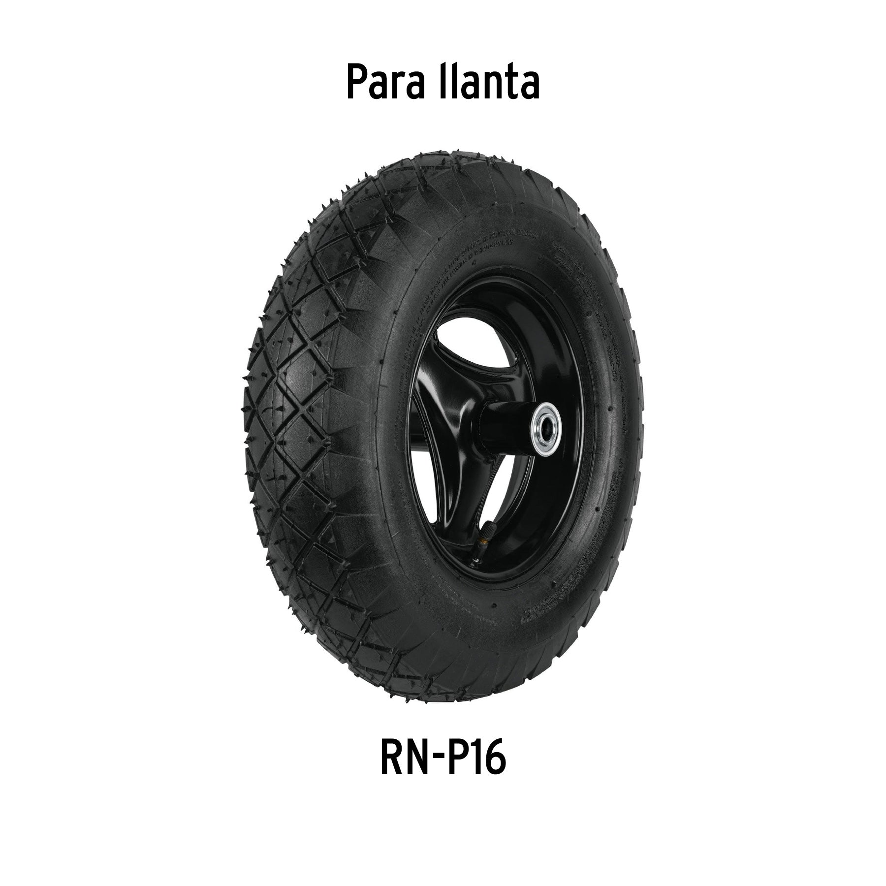 Llanta neumática 16", sin cámara, PRETUL