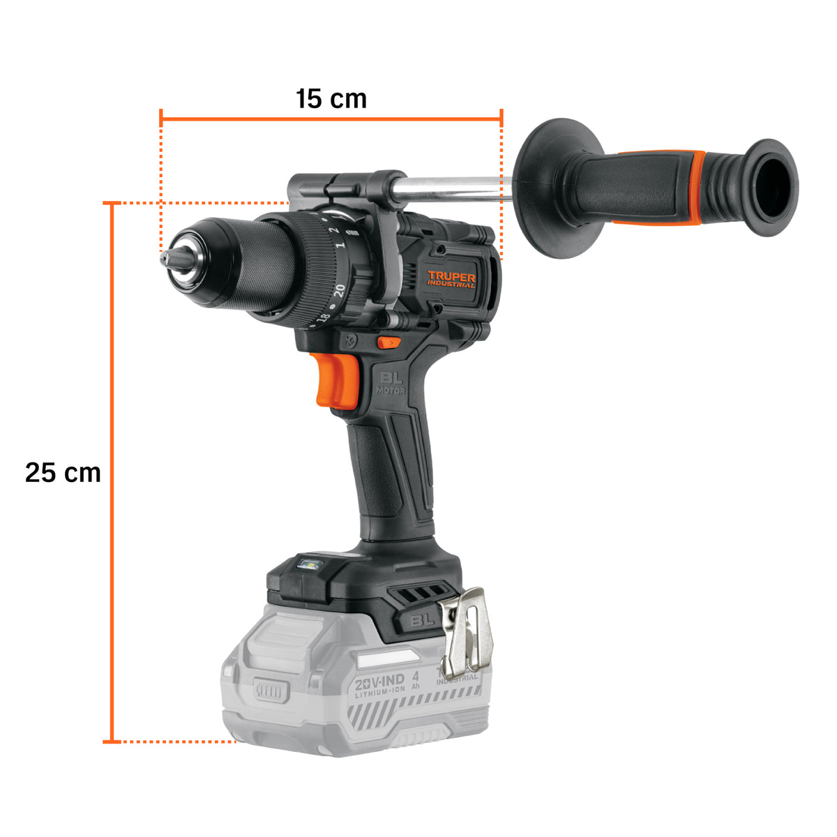 Rotomartillo/destornillador 1/2", 20V, 150Nm, sin accesorios