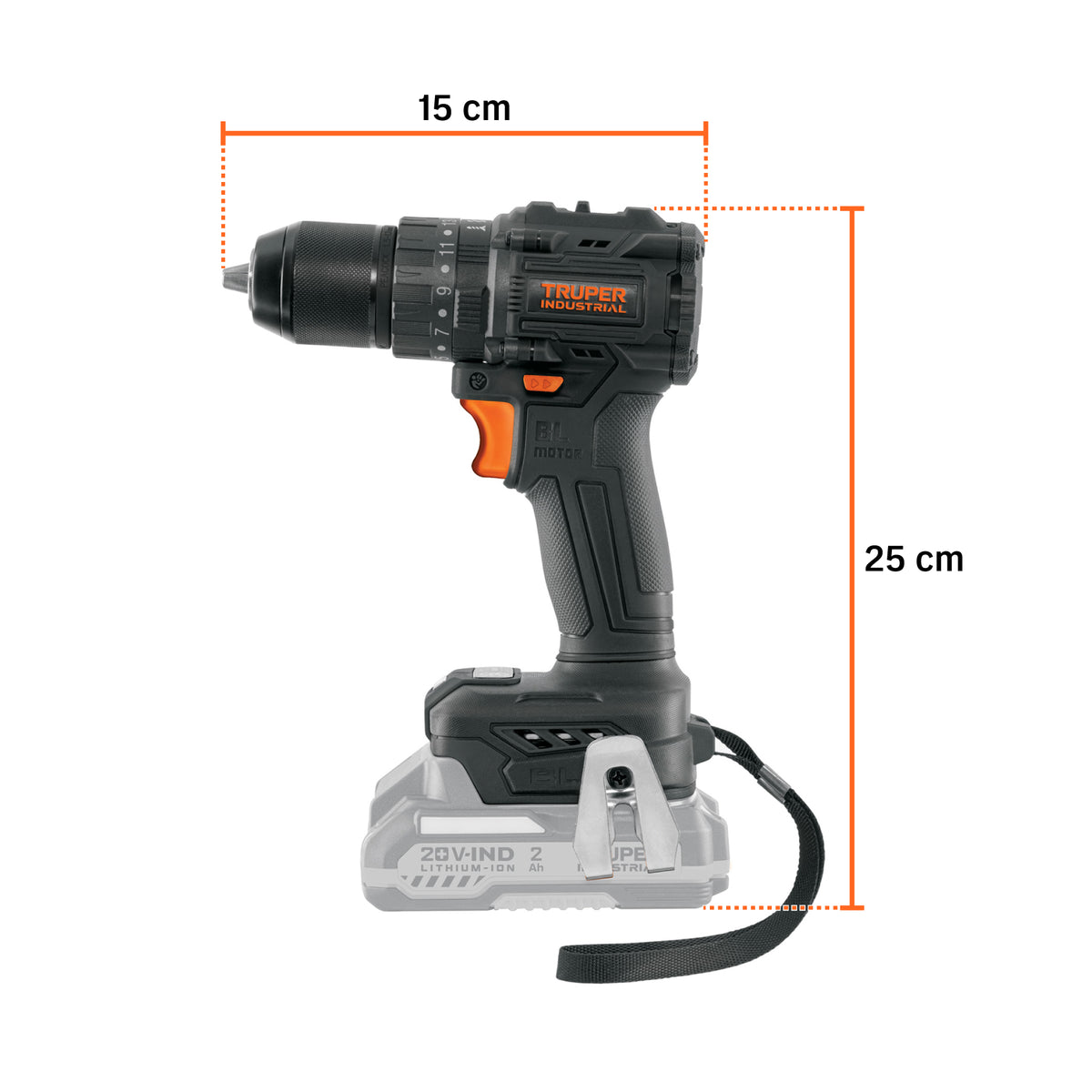 Rotomartillo/destornillador 1/2", 20V, 70Nm, sin accesorios