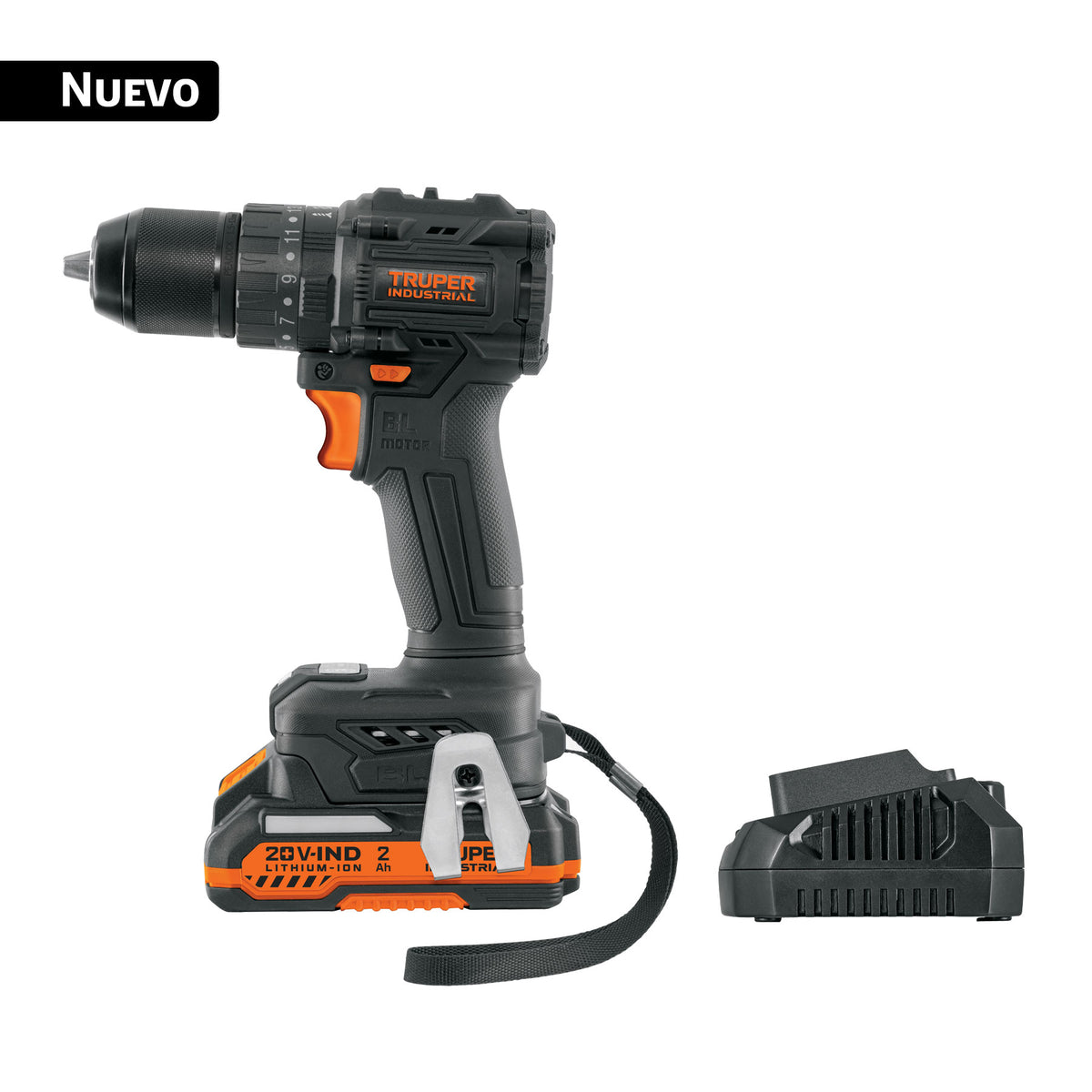 Rotomartillo/destornillador 1/2", 20V, 70Nm, 1 batería 2Ah