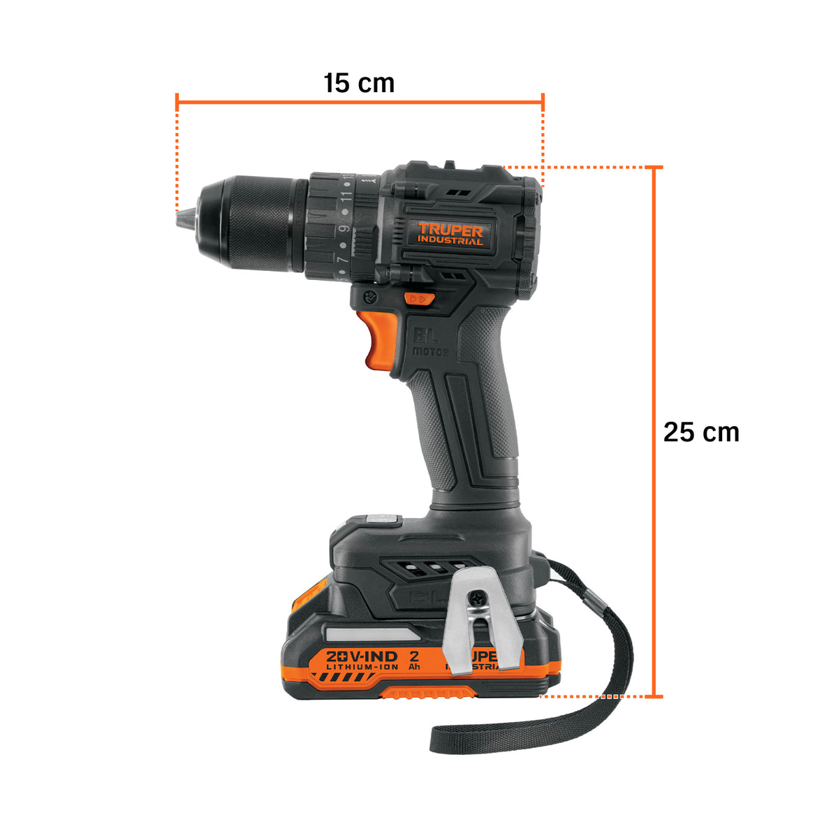 Rotomartillo/destornillador 1/2", 20V, 70Nm, 1 batería 2Ah