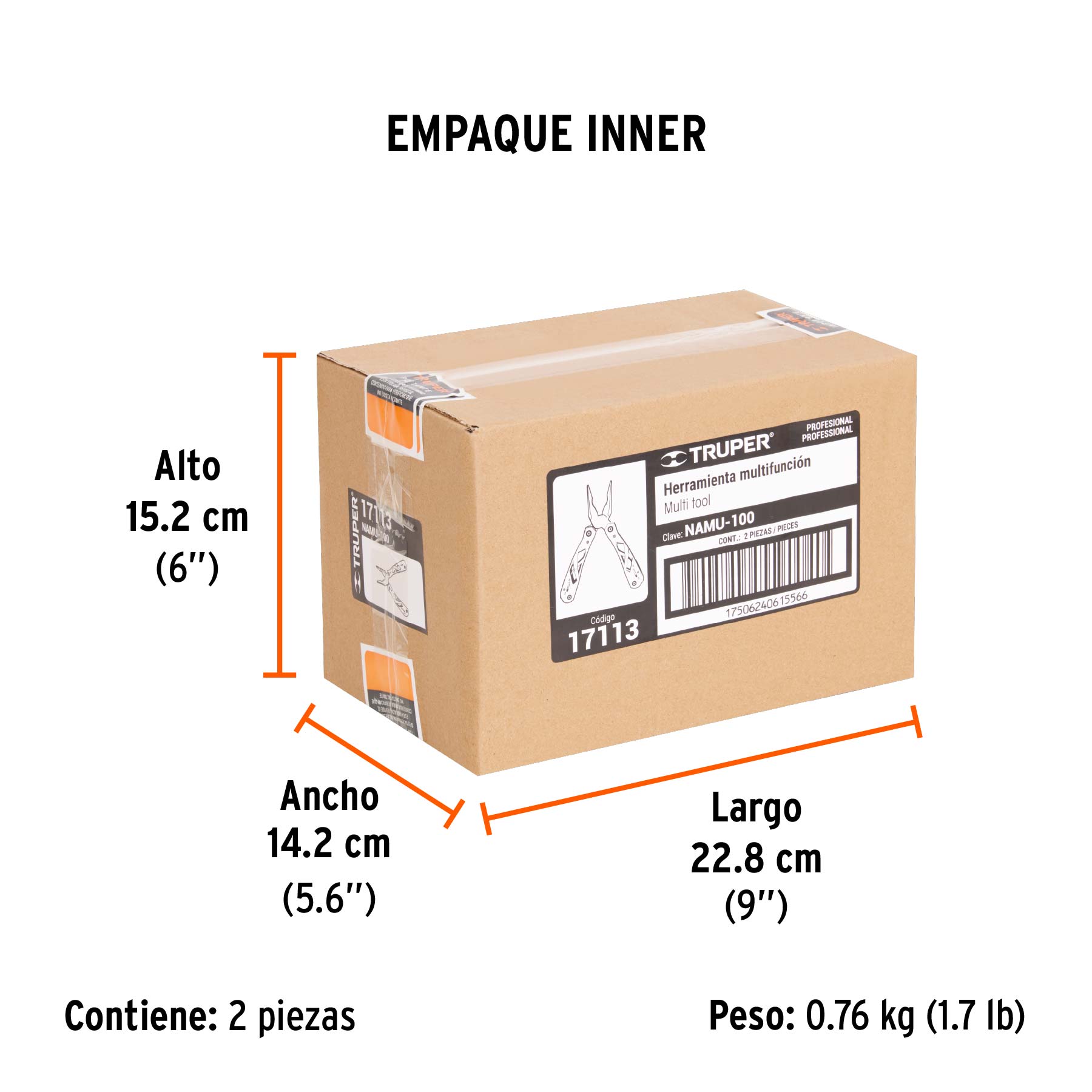 Multiherramienta con 13 funciones, TRUPER - Empaque