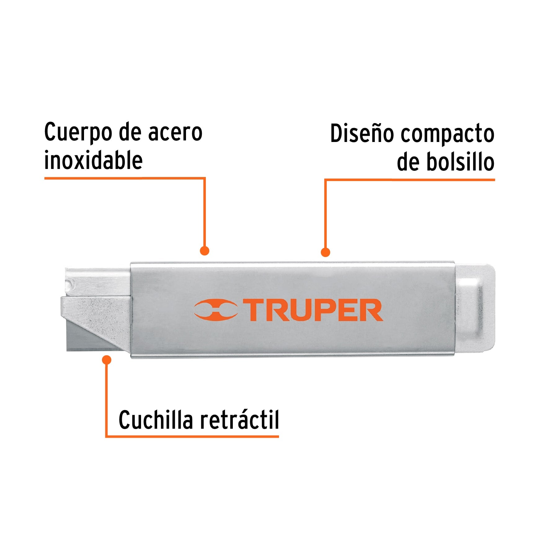 Navaja de costilla con cuerpo metálico, TRUPER