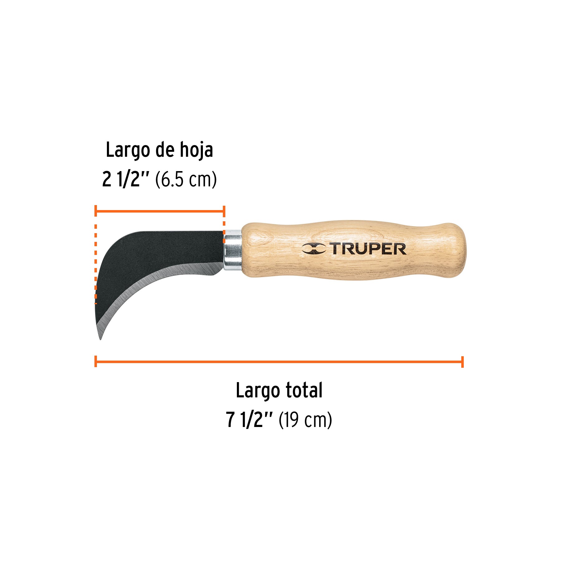 Cuchillo 7-1/2" para linóleo, TRUPER