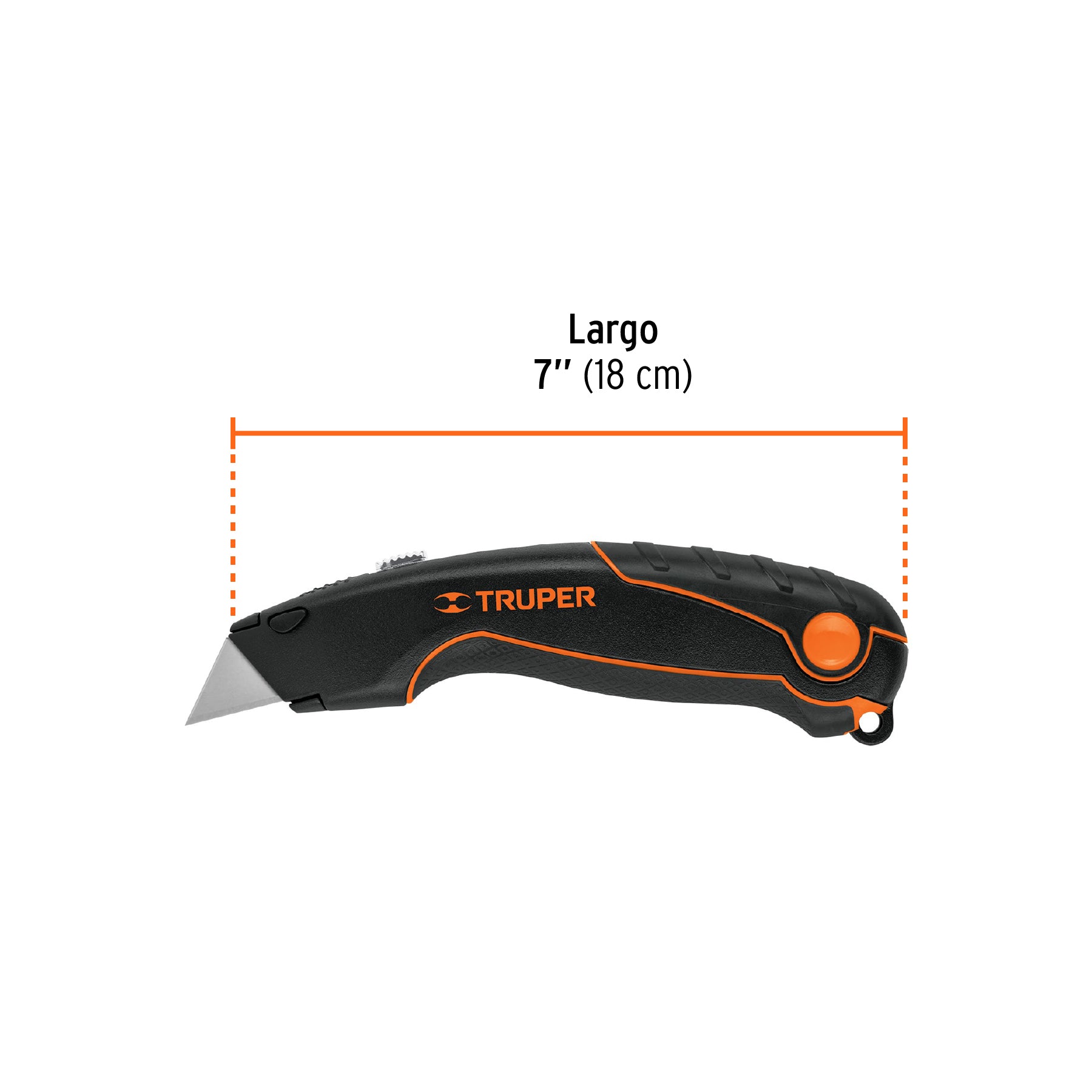 Navaja retráctil 7" cuerpo de aluminio, TRUPER