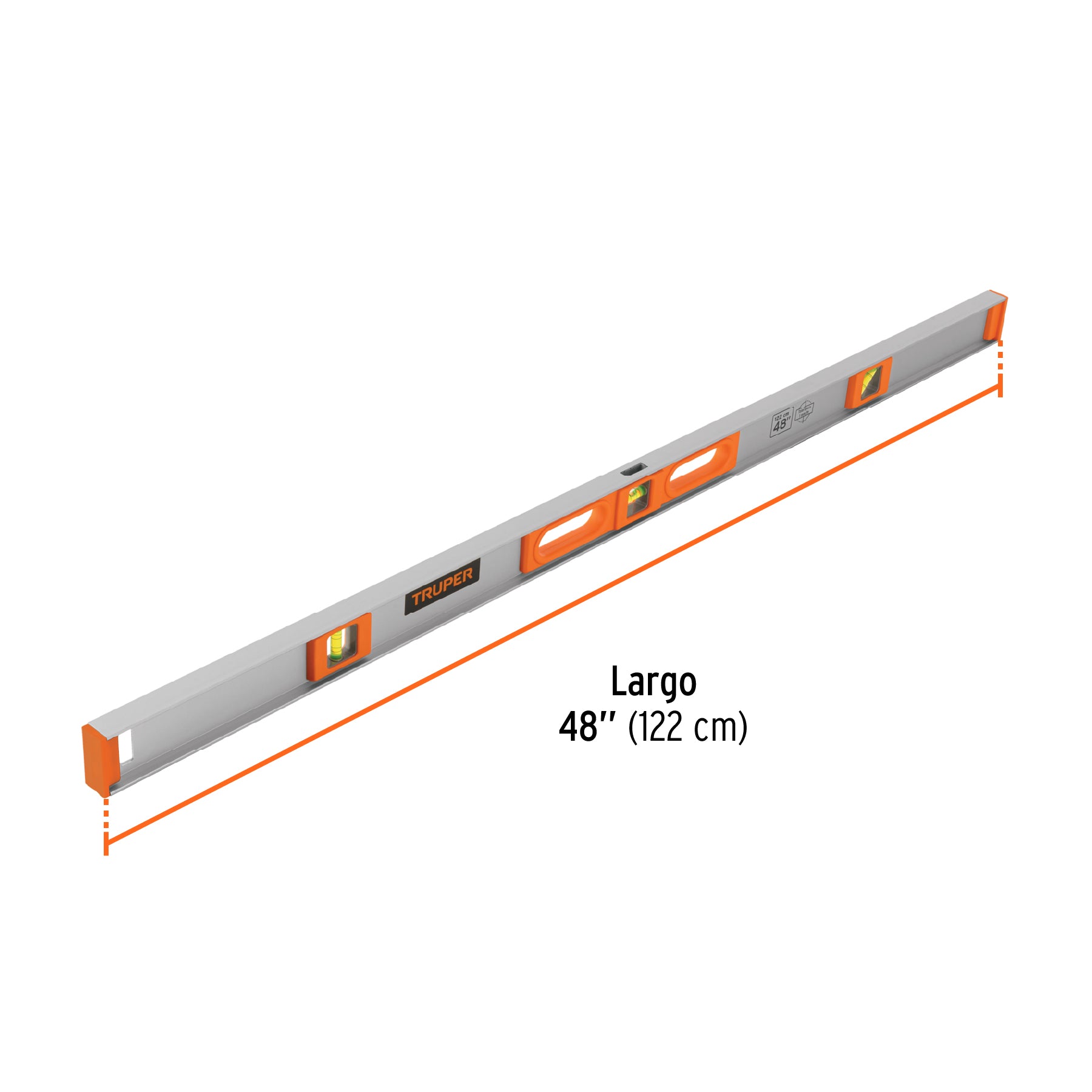 Nivel profesional de 48" con protección de ABS, TRUPER
