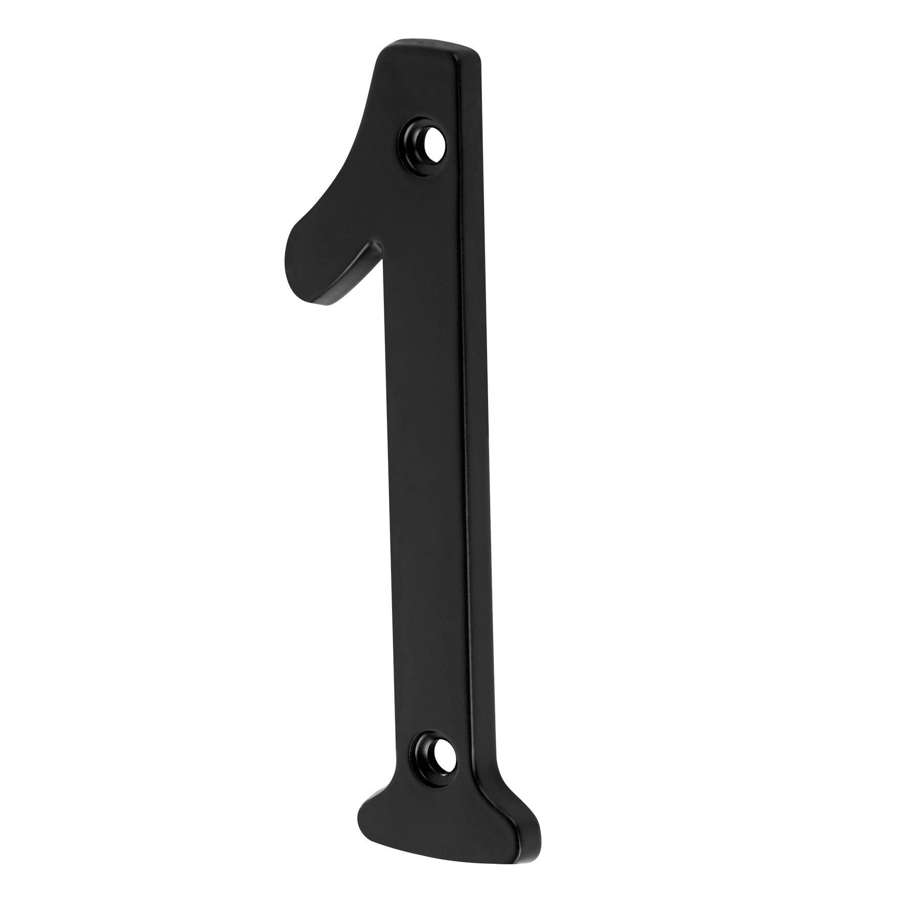 Número 1 de latón sólido 4", negro, HERMEX