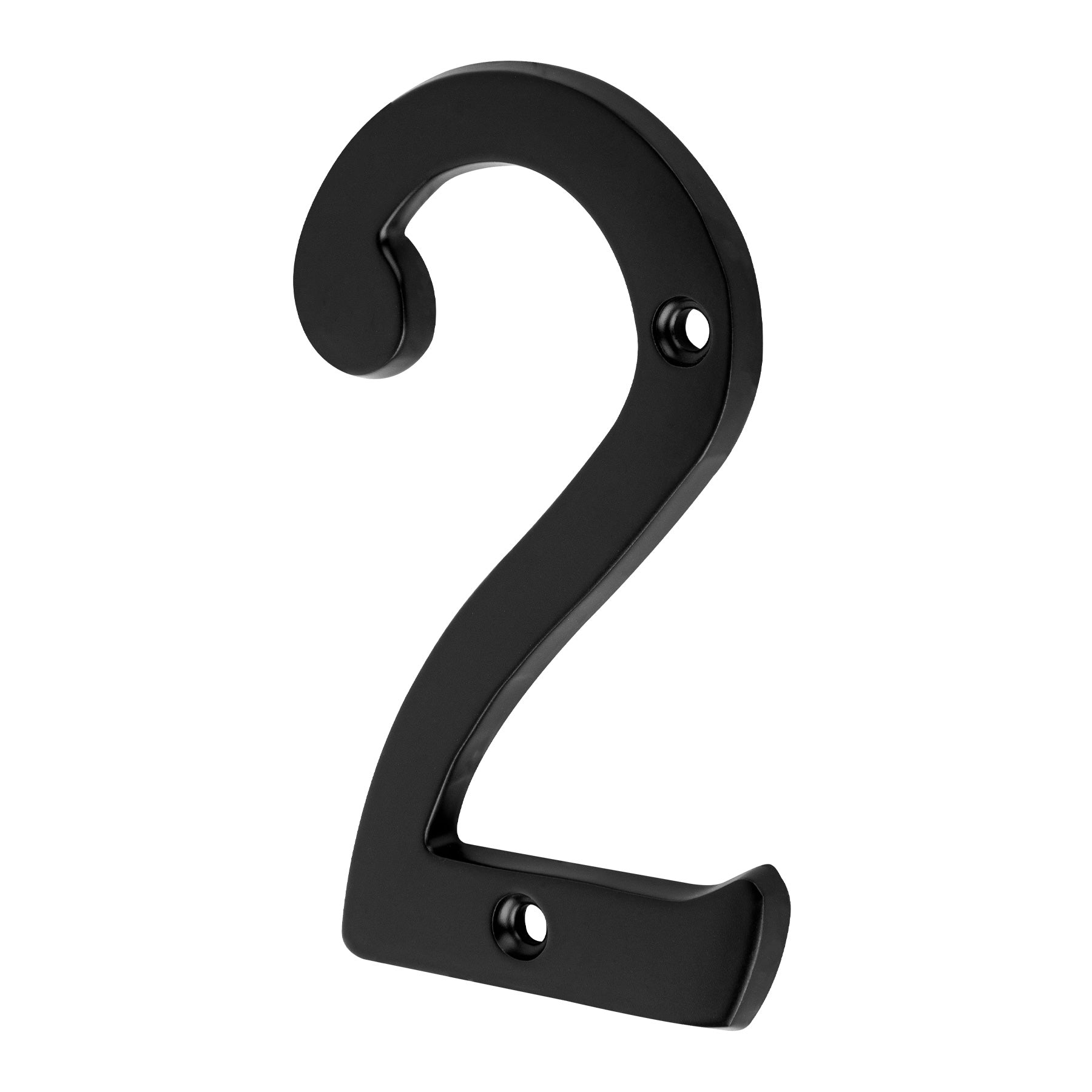 Número 2 de latón sólido 4", negro, HERMEX