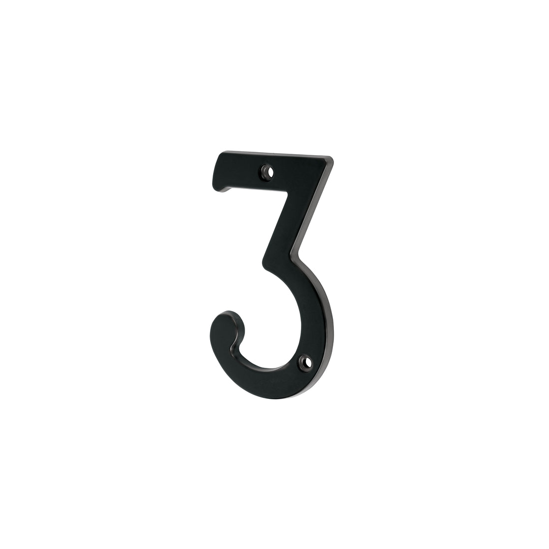 Número 3 de latón sólido 4", negro, HERMEX