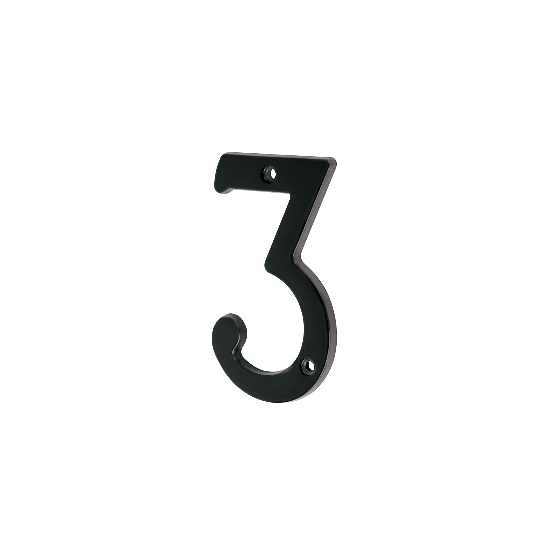 Número 3 de latón sólido 4", negro, HERMEX
