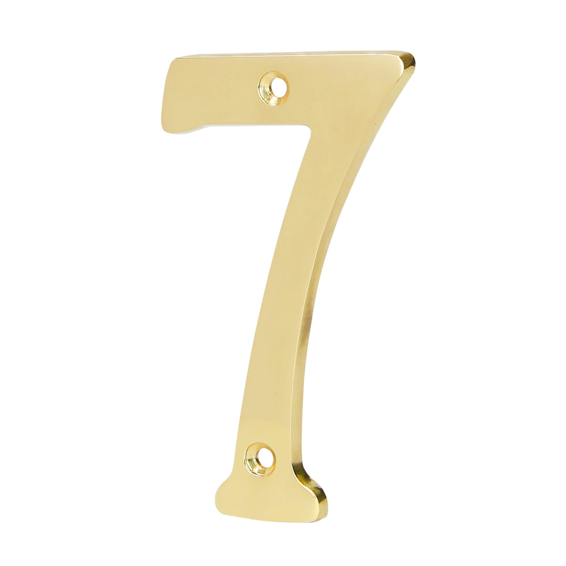 Número 7 de latón sólido 4", latón brillante, HERMEX