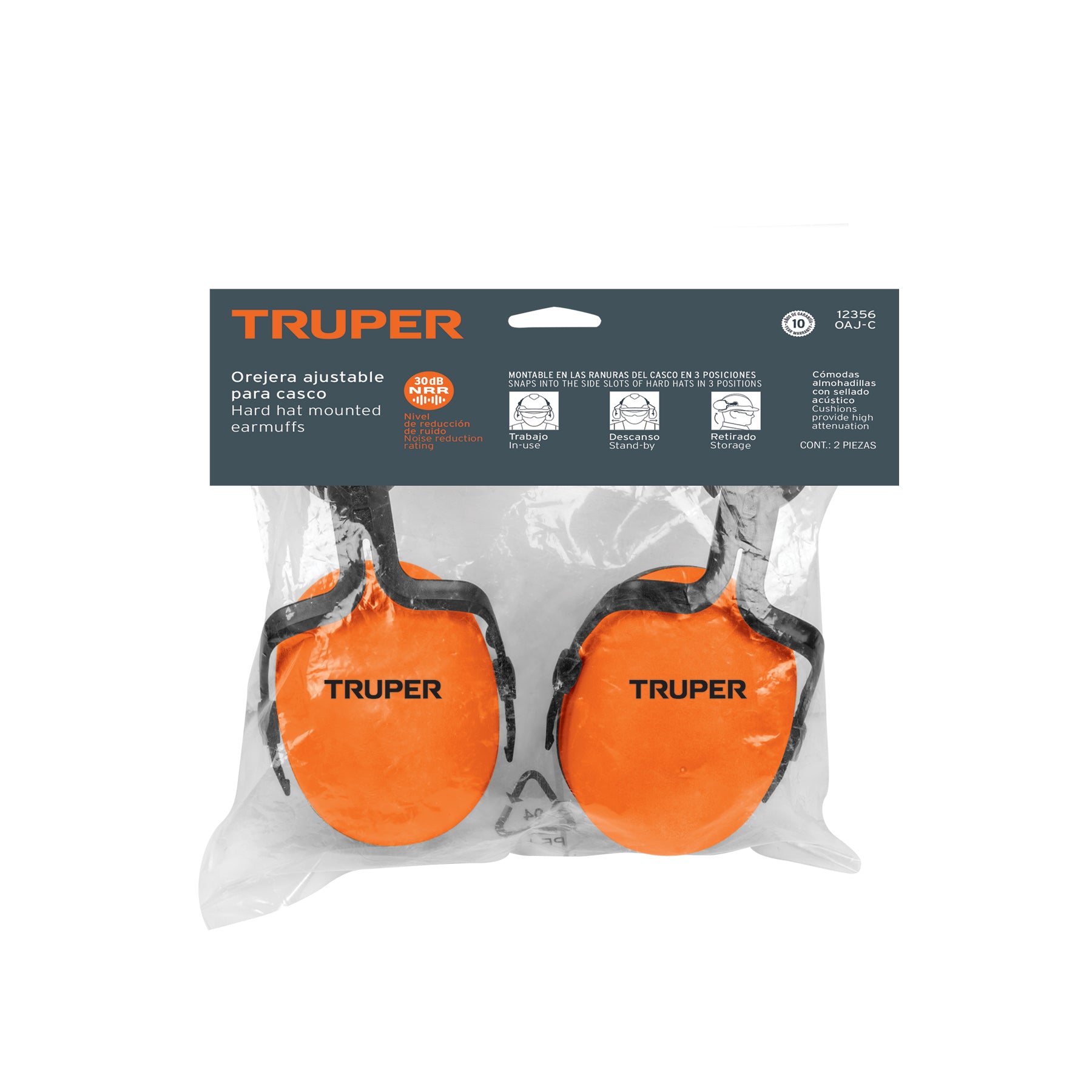 Orejera ajustable para casco, TRUPER
