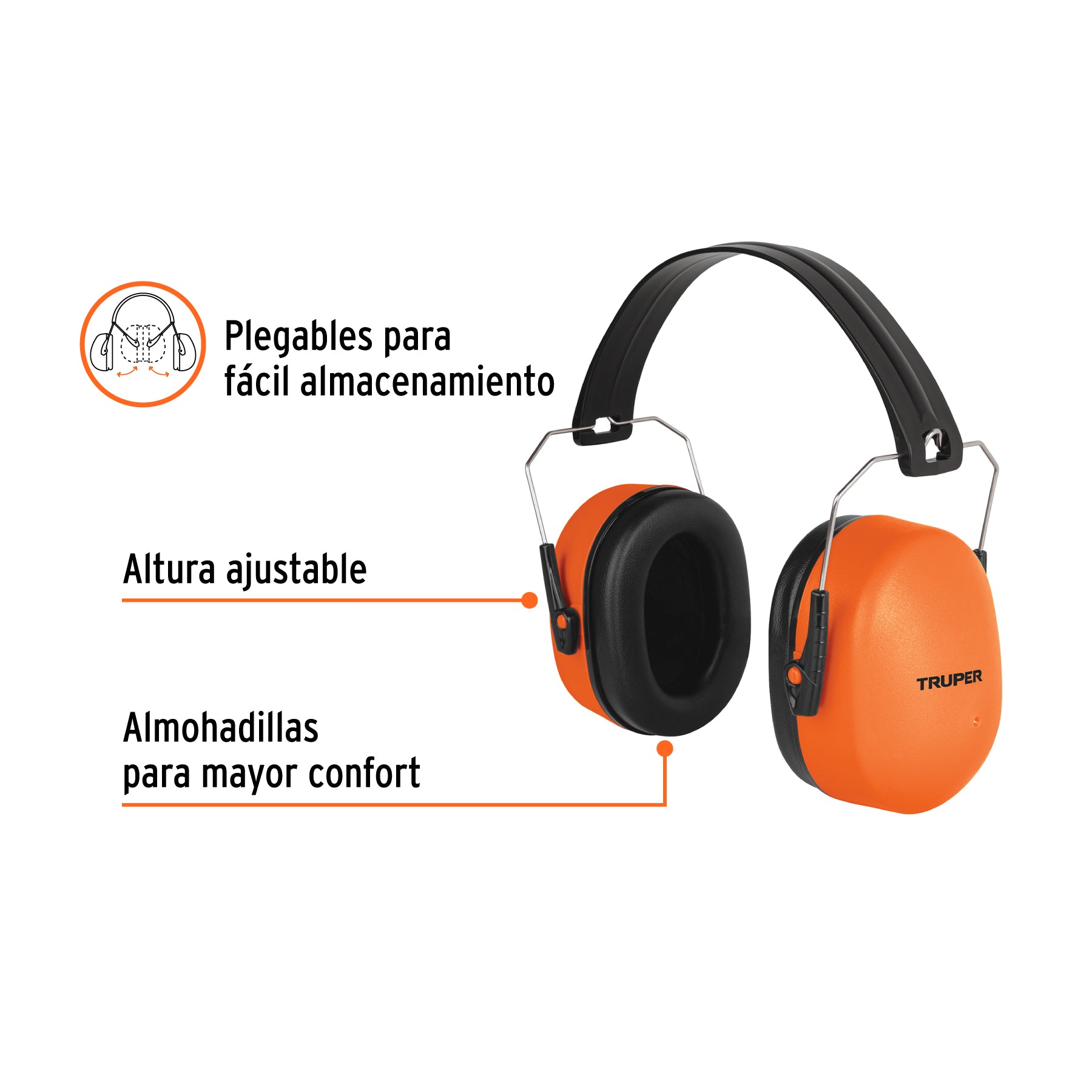 Orejera plegable, ajustable, TRUPER