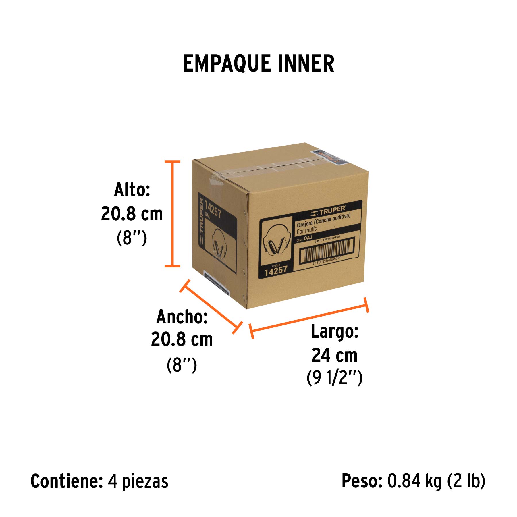 Orejera ajustable, TRUPER - Empaque