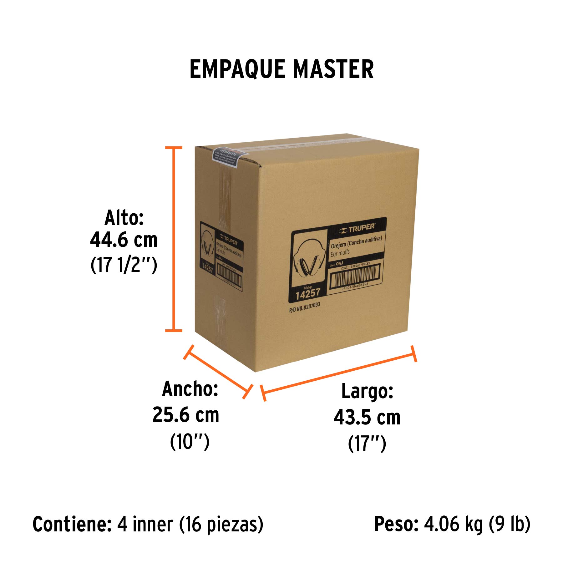 Orejera ajustable, TRUPER - Empaque