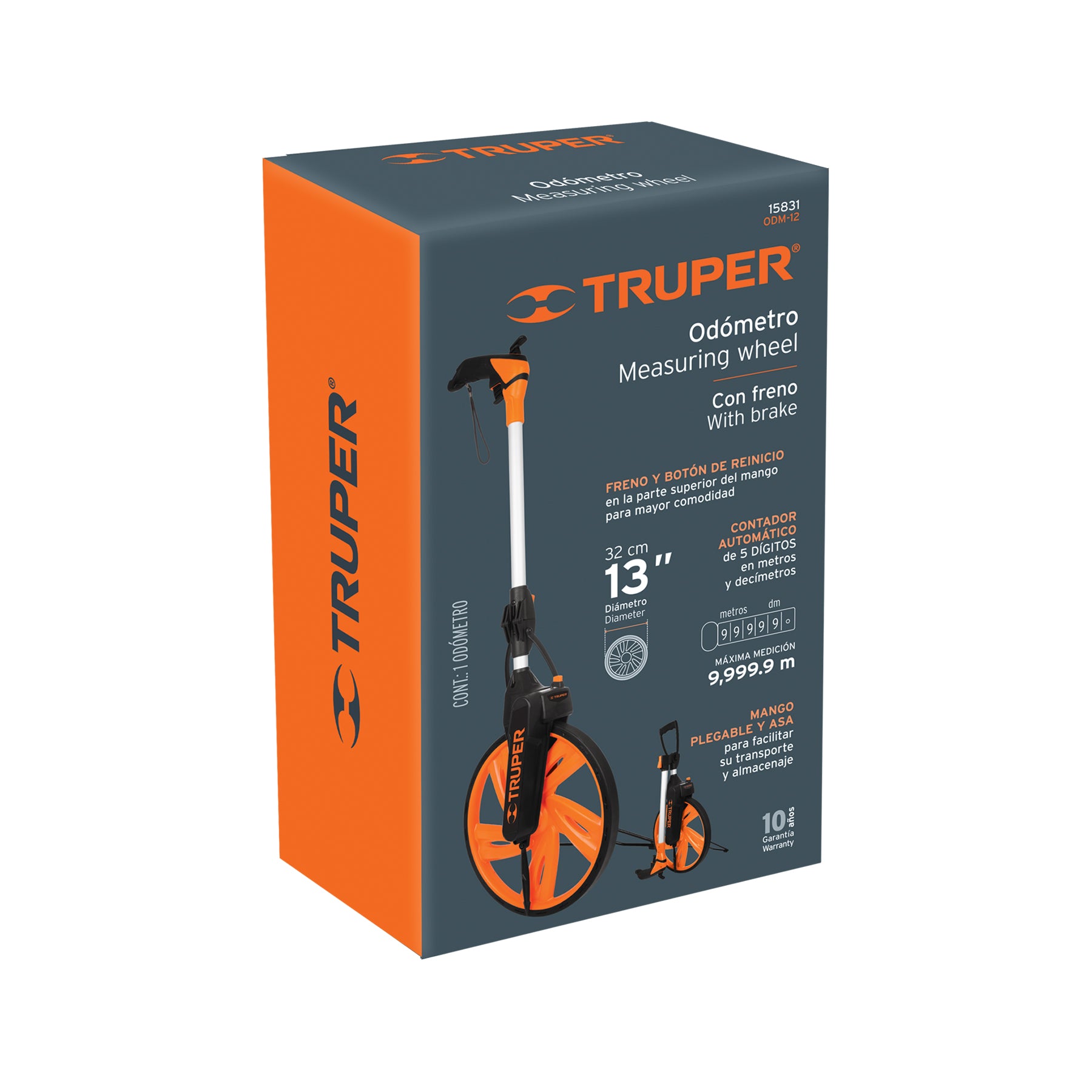 Odómetro con freno, rueda de 13", TRUPER
