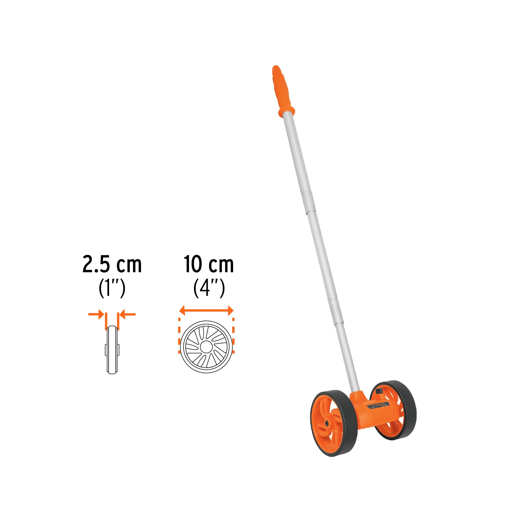 Odómetro con doble rueda de 4", TRUPER