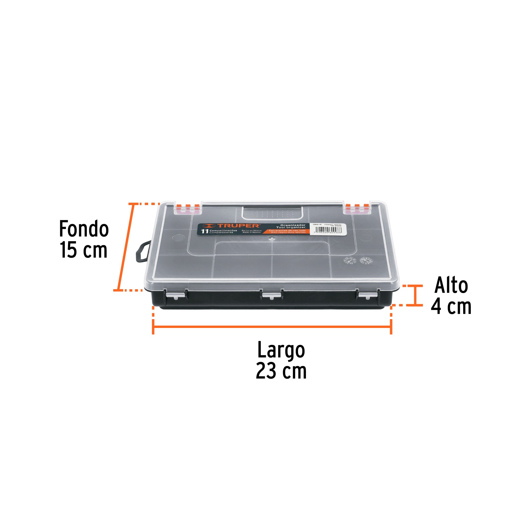 Organizador 9" con 11 compartimentos, TRUPER