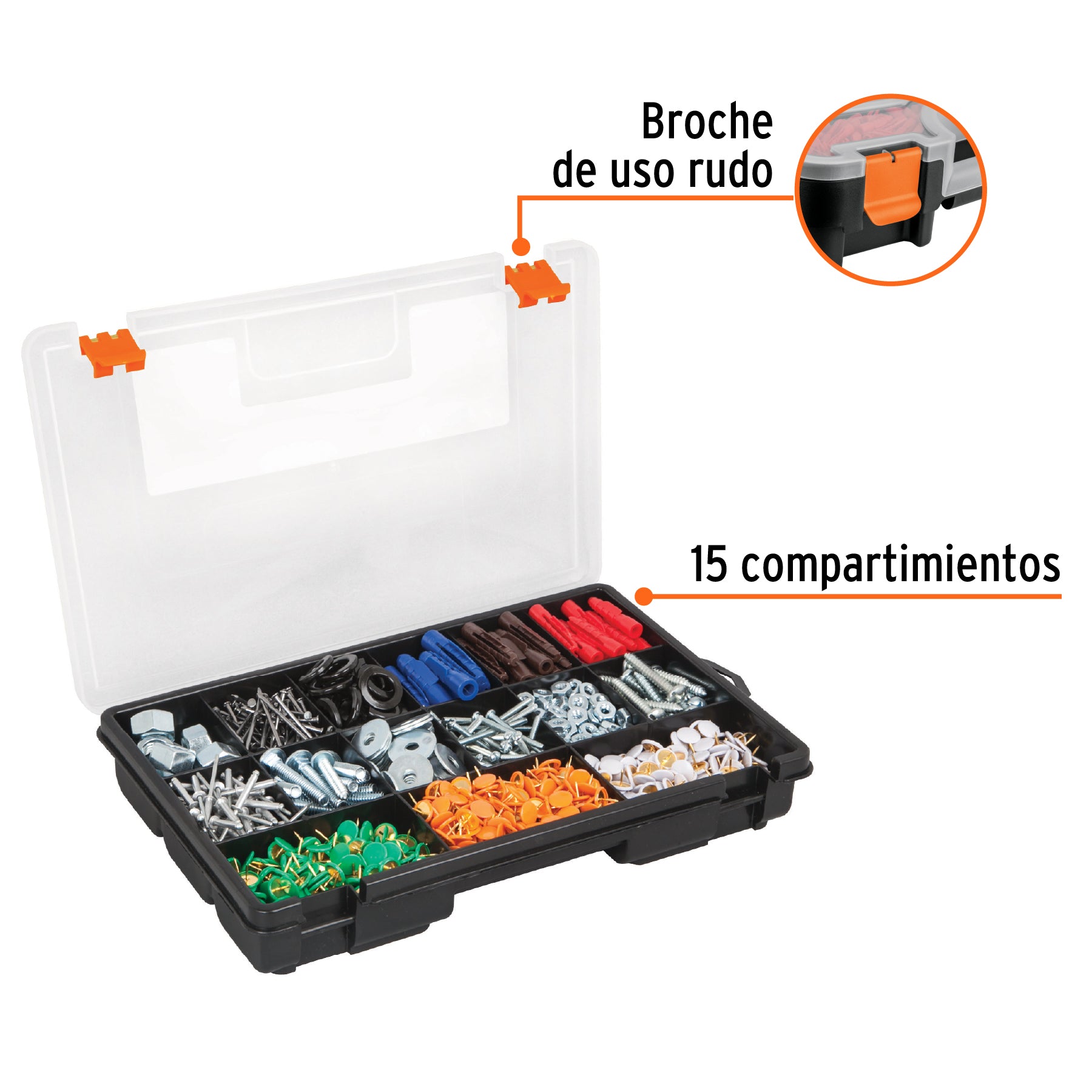 Organizador 11" con 15 compartimentos, TRUPER