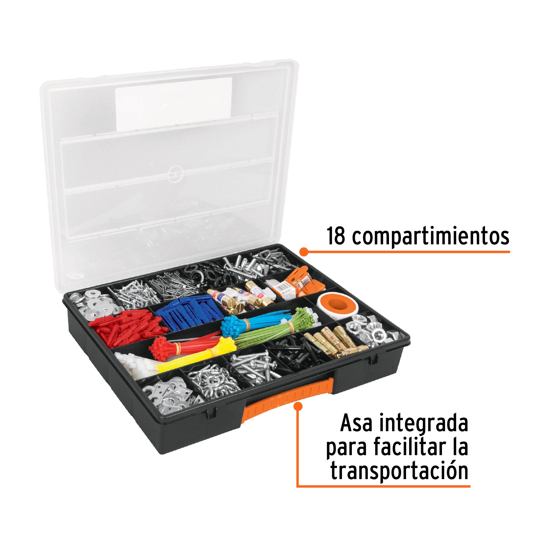 Organizador 14" con 18 compartimentos, TRUPER