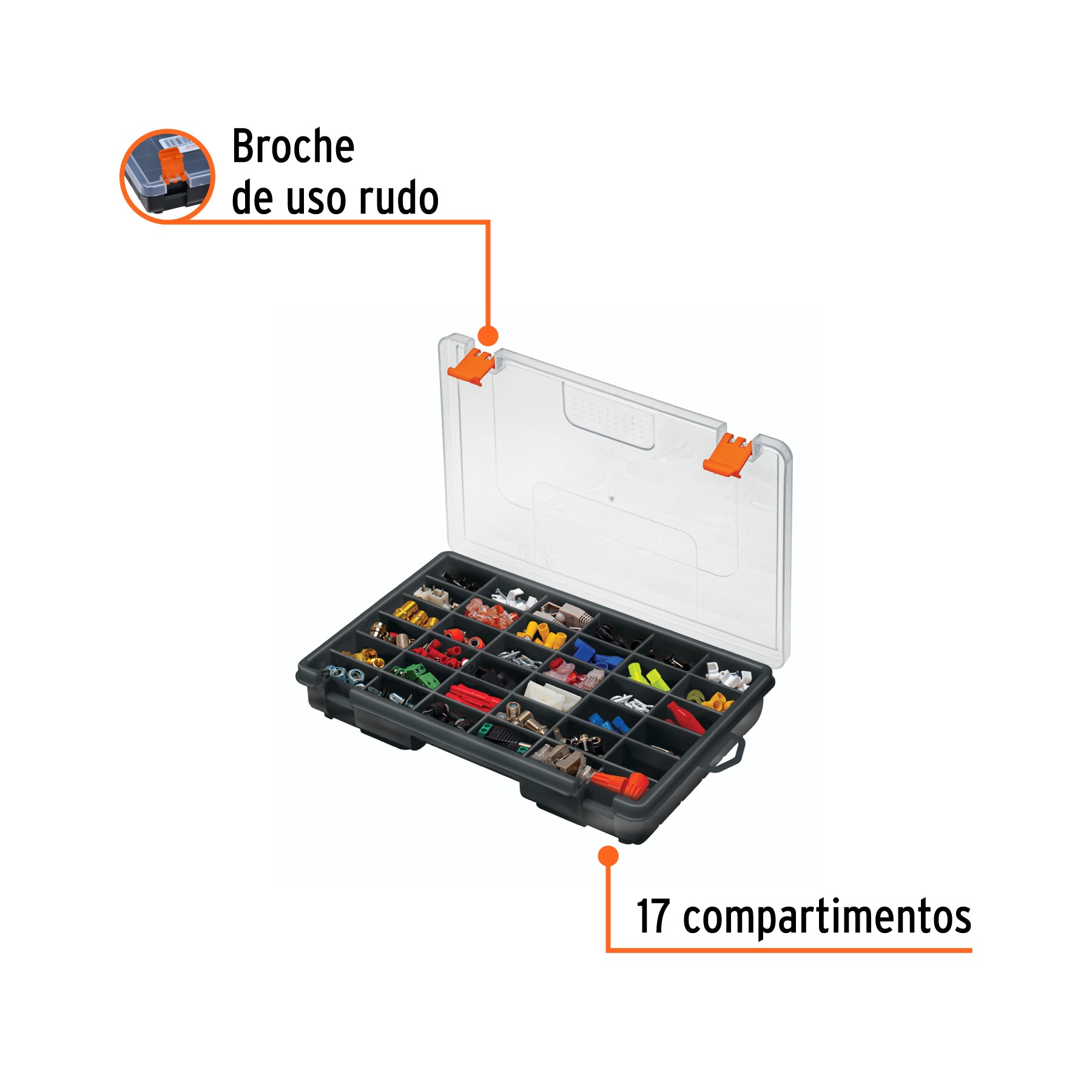 Organizador de 11" con 36 compartimentos, TRUPER
