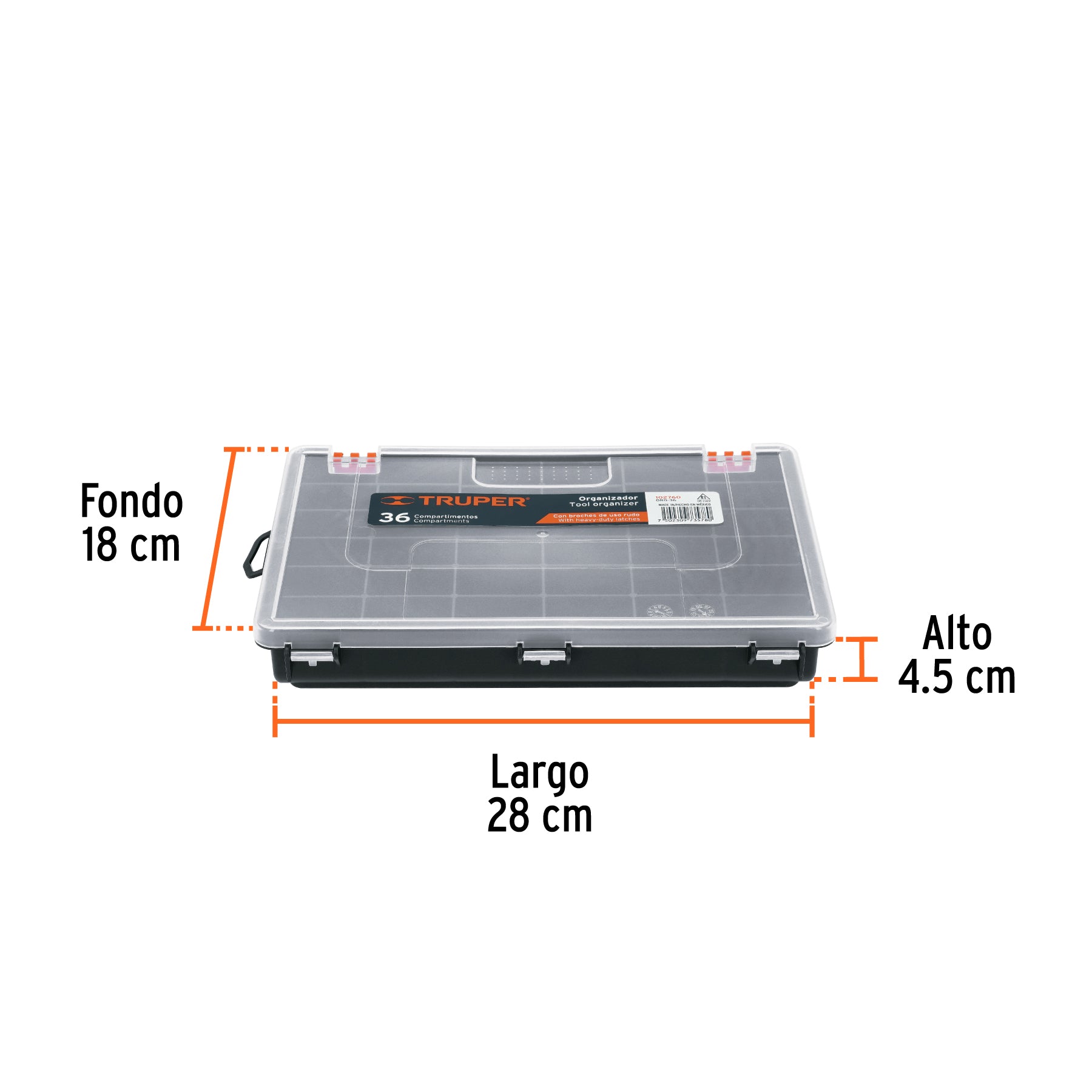 Organizador de 11" con 36 compartimentos, TRUPER